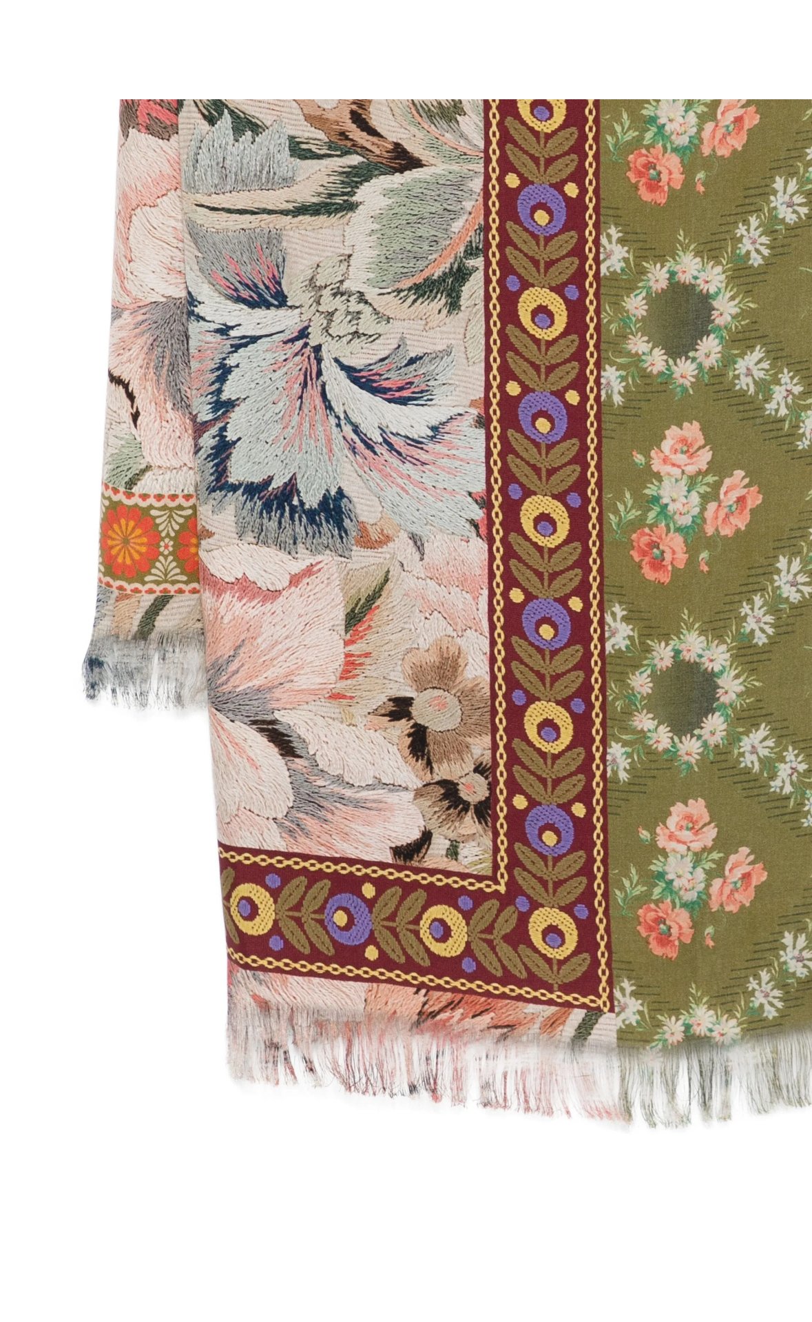 PIERRE-LOUIS MASCIA ALOE SILK SCARF 135X195CM FLORAL FW25