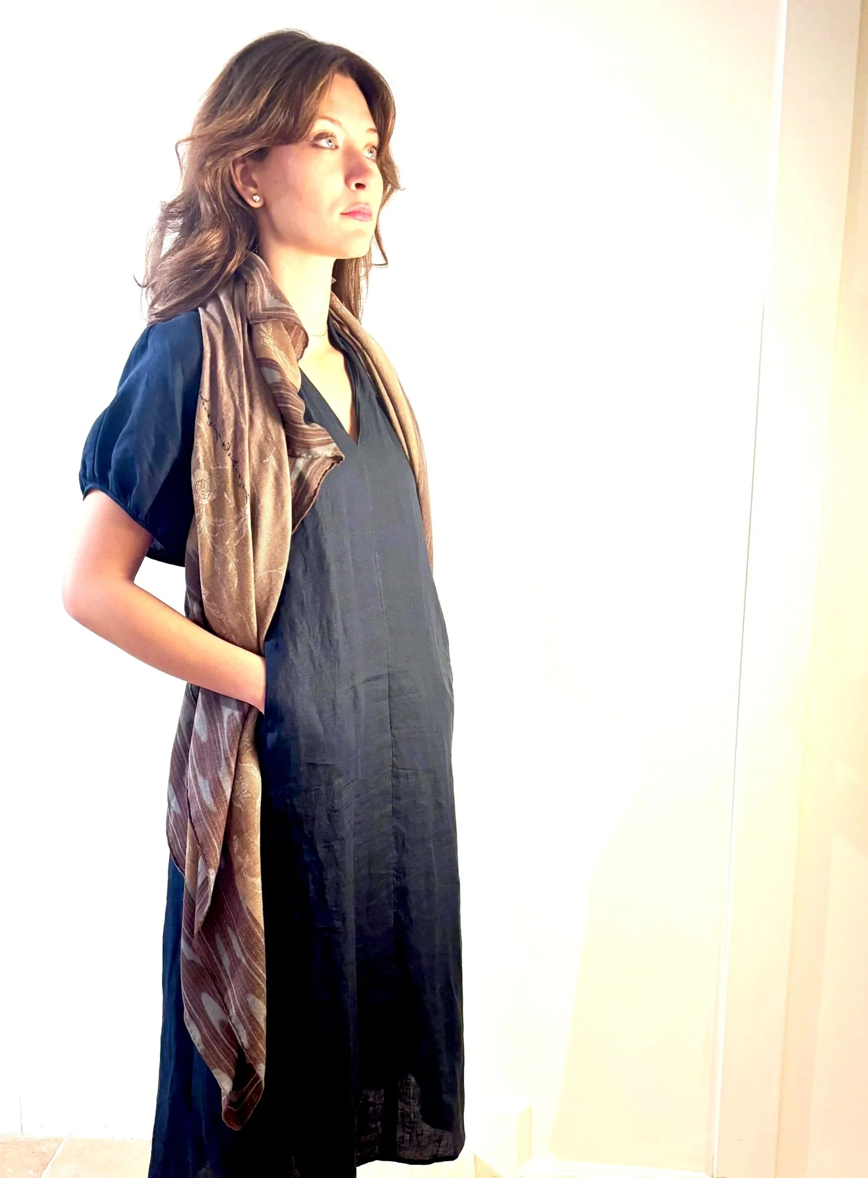 PIERRE-LOUIS MASCIA MAGAR WOOL SHAWL 135X135CM SCARF