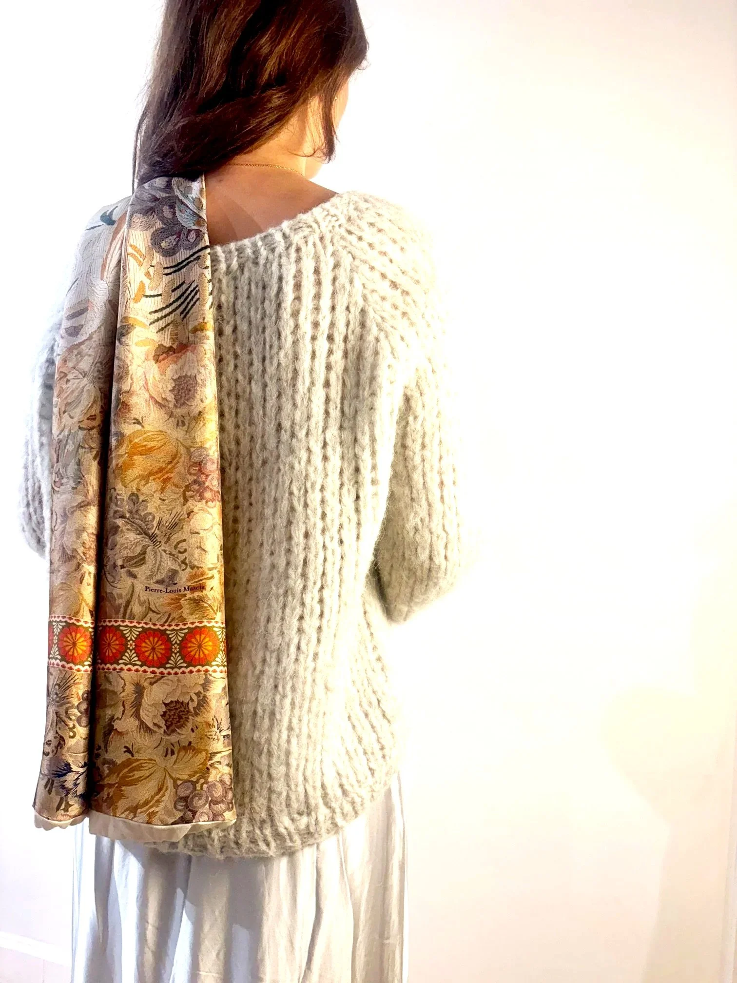 PIERRE-LOUIS MASCIA ALOE SILK 65X190CM SCARF