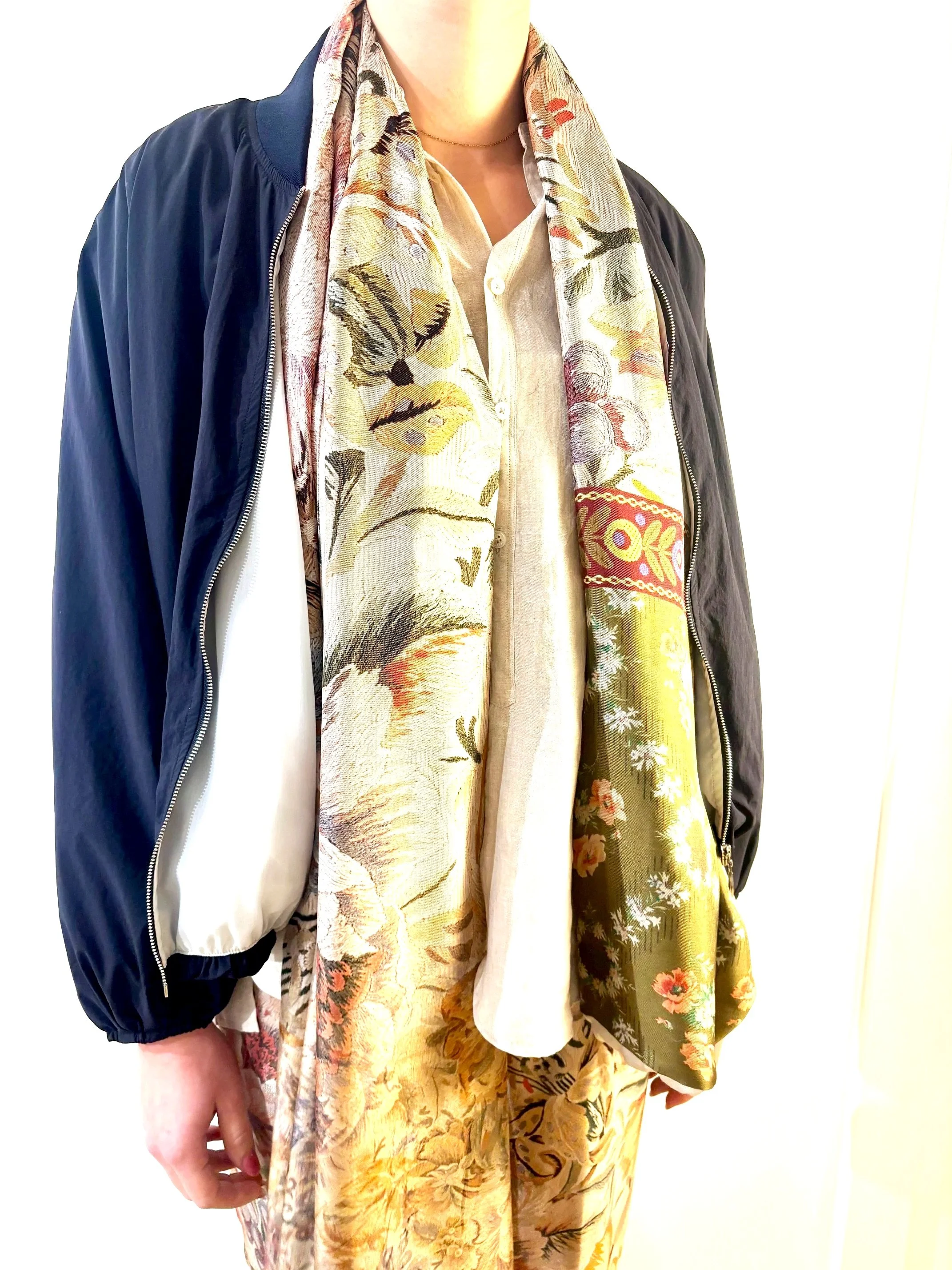 PIERRE-LOUIS MASCIA ALOE SILK 65X190CM SCARF