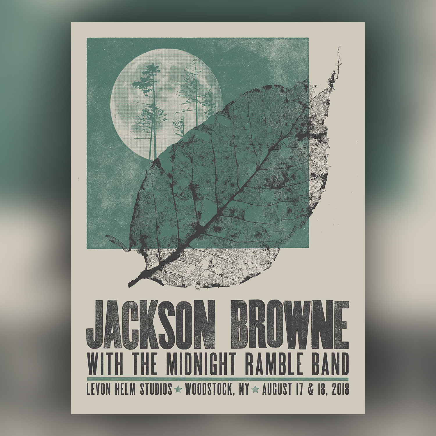 Jackson Browne Screen Printed Poster
