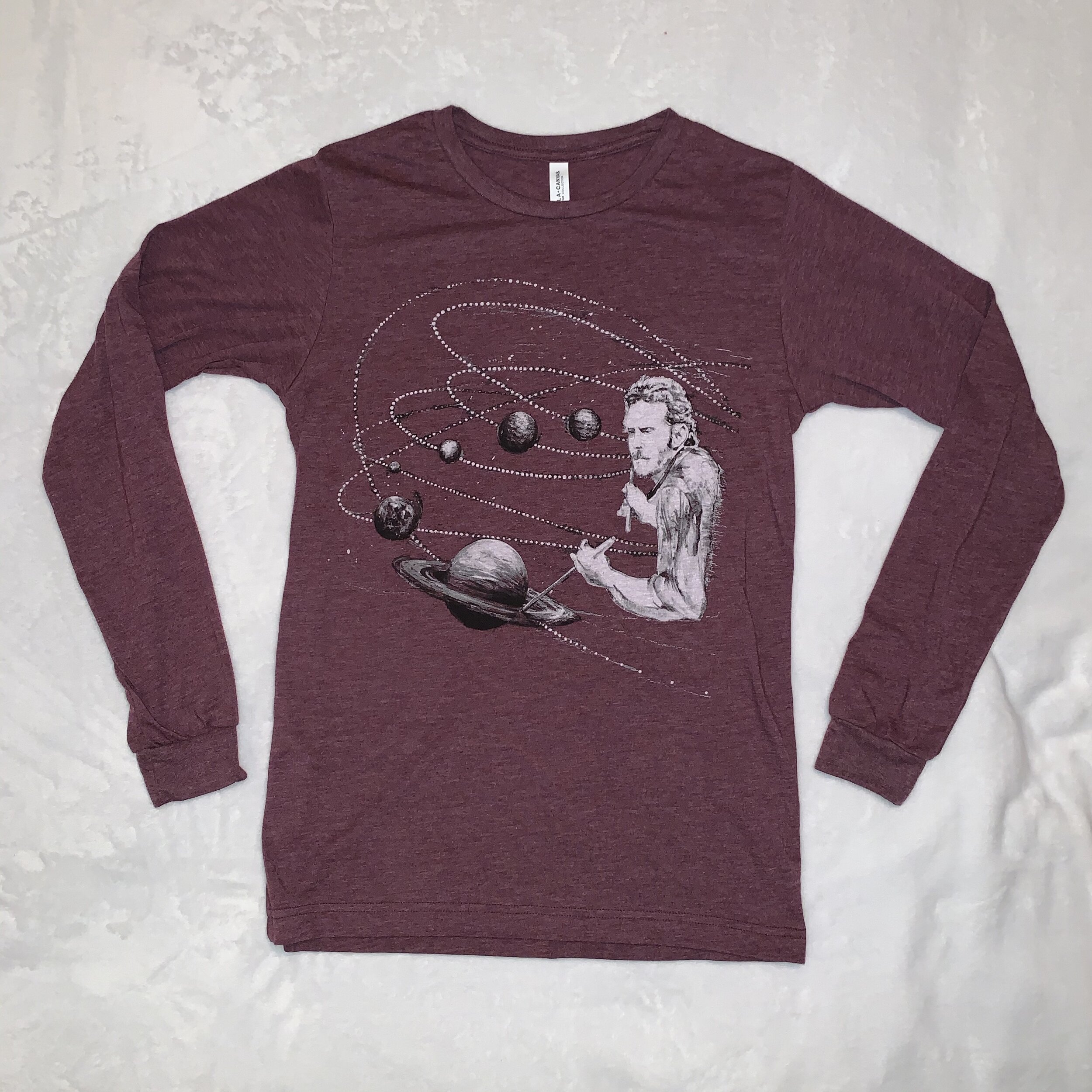 Levon Galaxy long-sleeve shirt, maroon