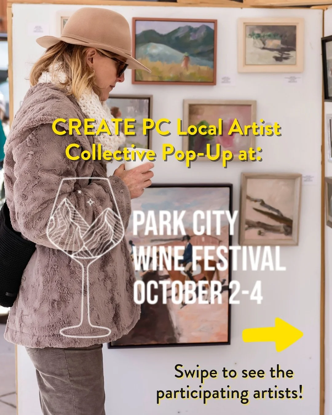🍂 The @parkcitywinefestival is back this weekend!

Sip and savor your way through fine wines, craft cocktails, delicious bites, and the CREATE PC Local Artist Collective Pop-Up, featuring live art and works from local @pcscarts creatives.

Tickets a