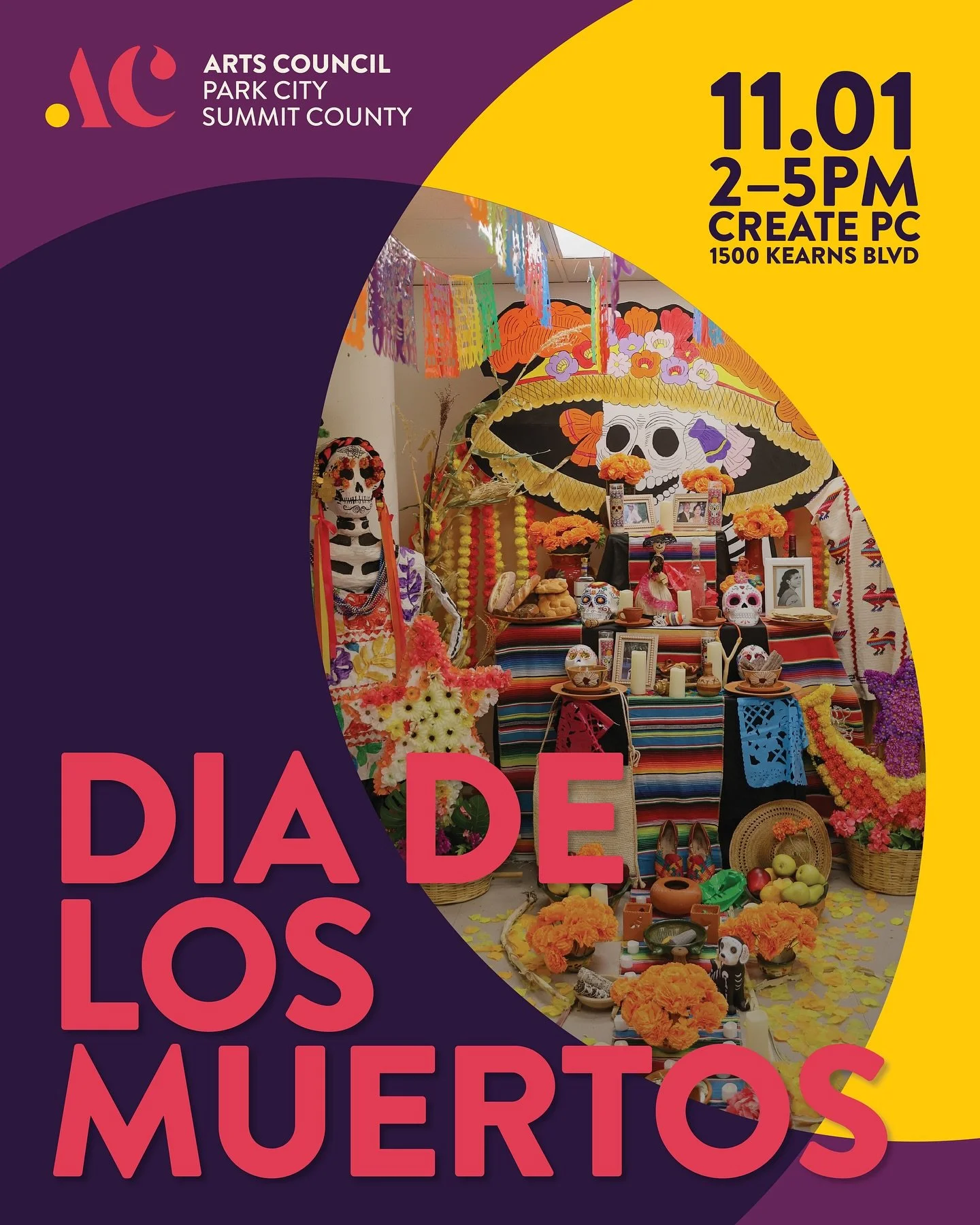 Join us for a vibrant celebration of D&iacute;a de los
Muertos, honoring loved ones who have passed.

Enjoy pan de muerto, tamales, face painting with @coloryfaces, hot chocolate, art activities, and a community Ofrenda installation by @reimon0292 an