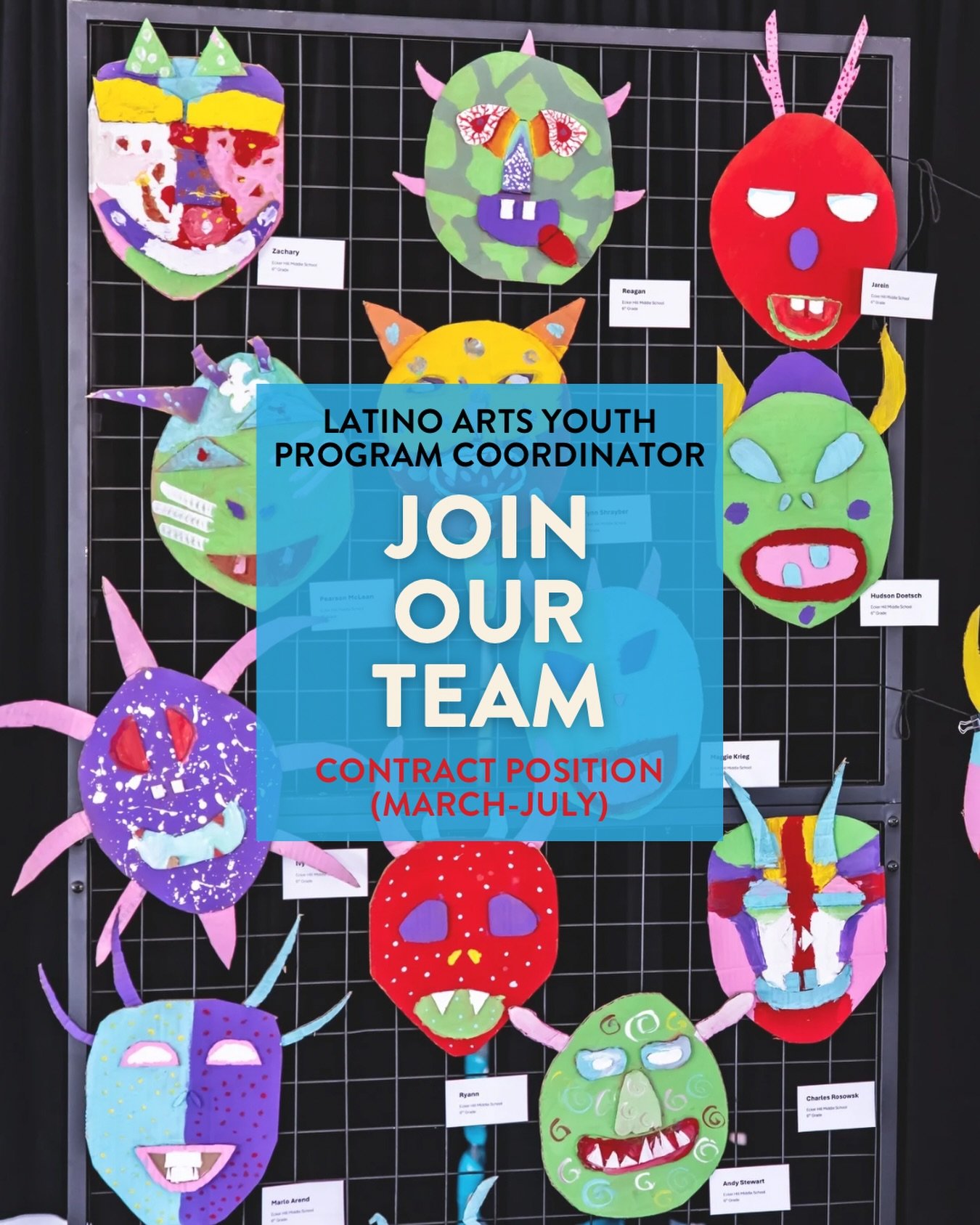 🪅 We&rsquo;re hiring! 🪅

The Arts Council is looking for a Latino Arts Youth Program Coordinator to lead a seasonal, contract-based program centered on culturally relevant arts education for Summit County youth, culminating in a Youth Art Exhibitio
