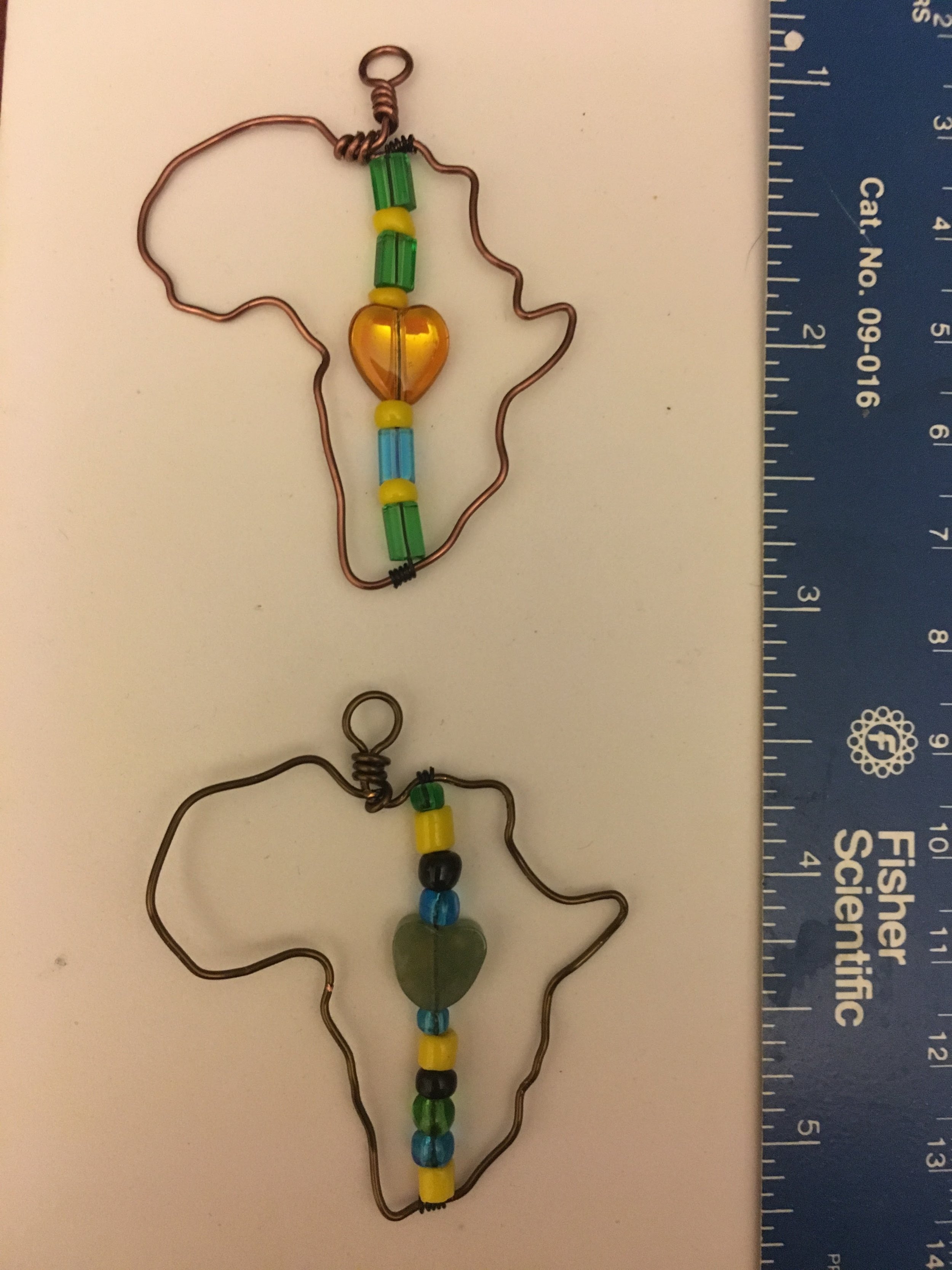 Two inch Africa pendants
