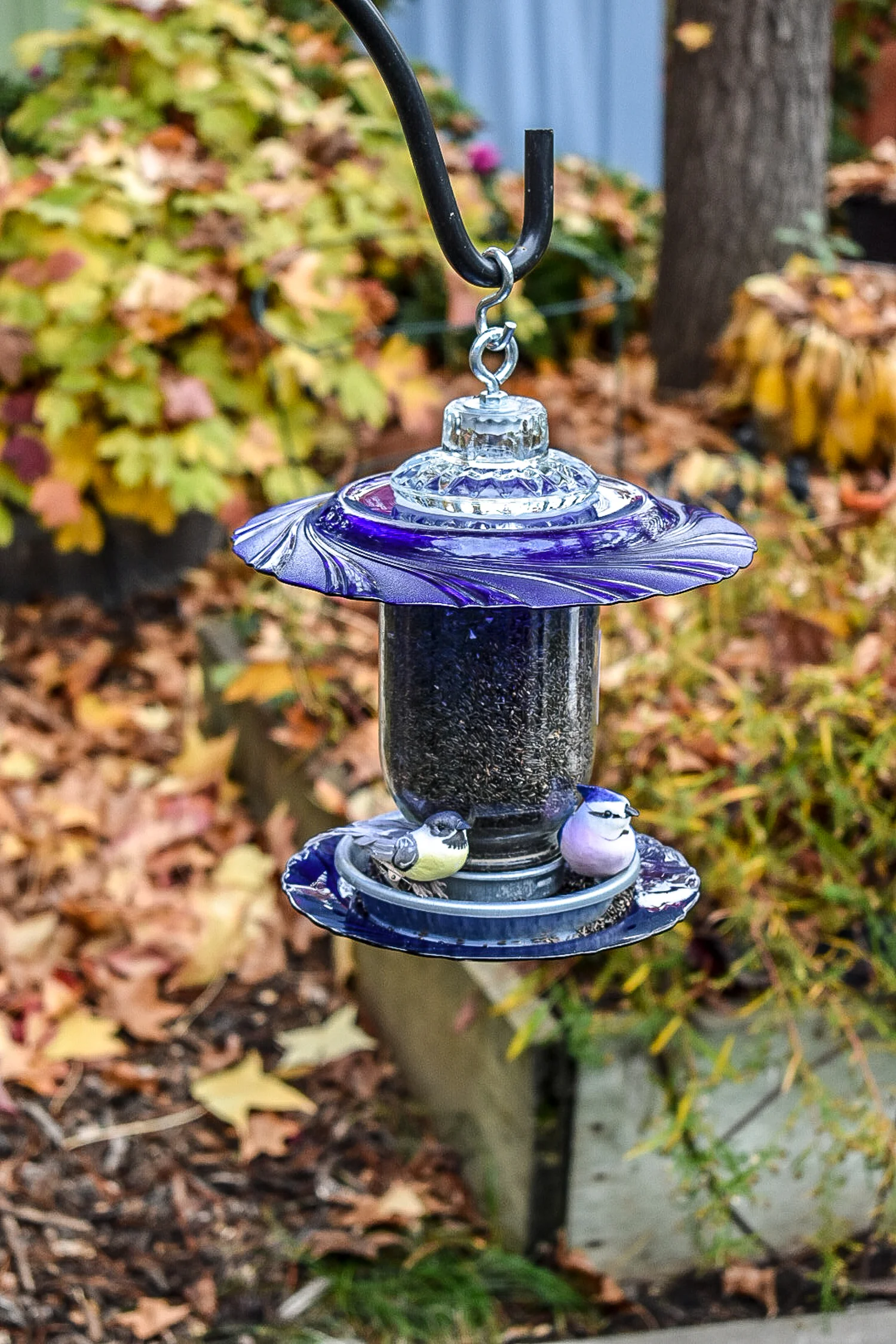 Classic Bluebird Feeder Mason Jar Handmade Lil Blue Finch Thistle