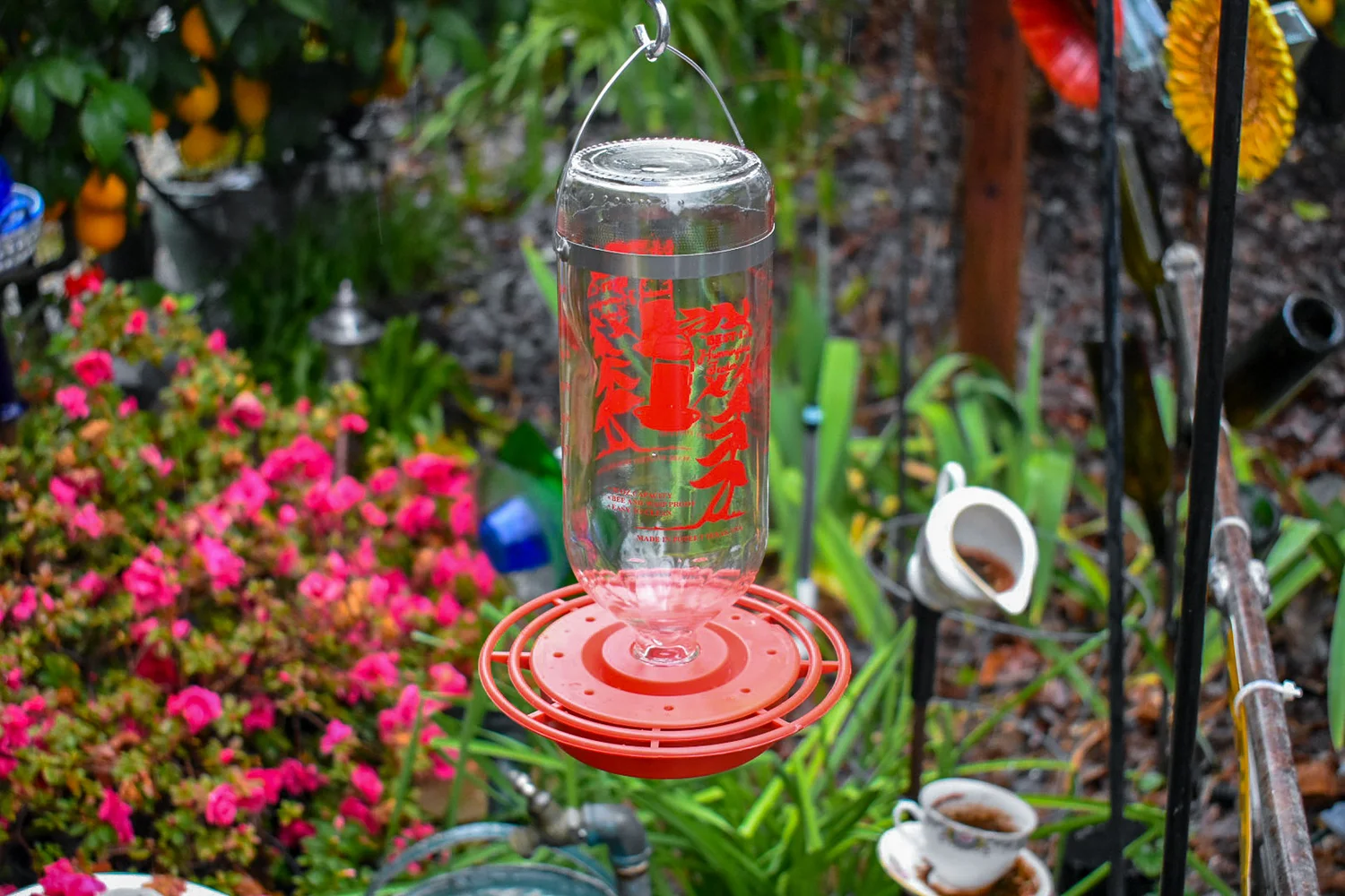 Simple Hummingbird Feeder 32 Oz Super Jumbo Yankee Glass Art