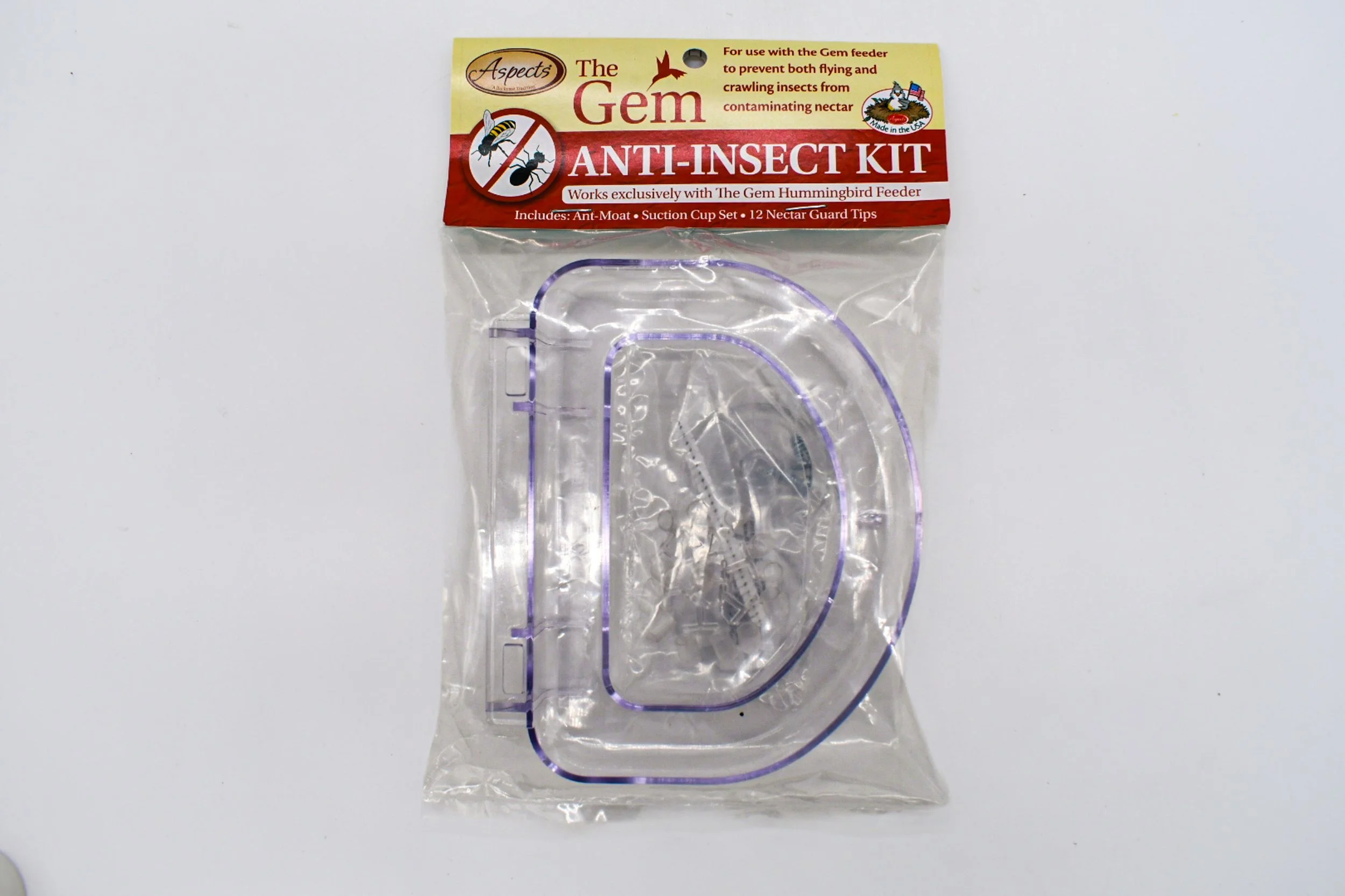 Aspects 438 Gem Anti-Insect Kit in retail package for The Gem window hummingbird feeder