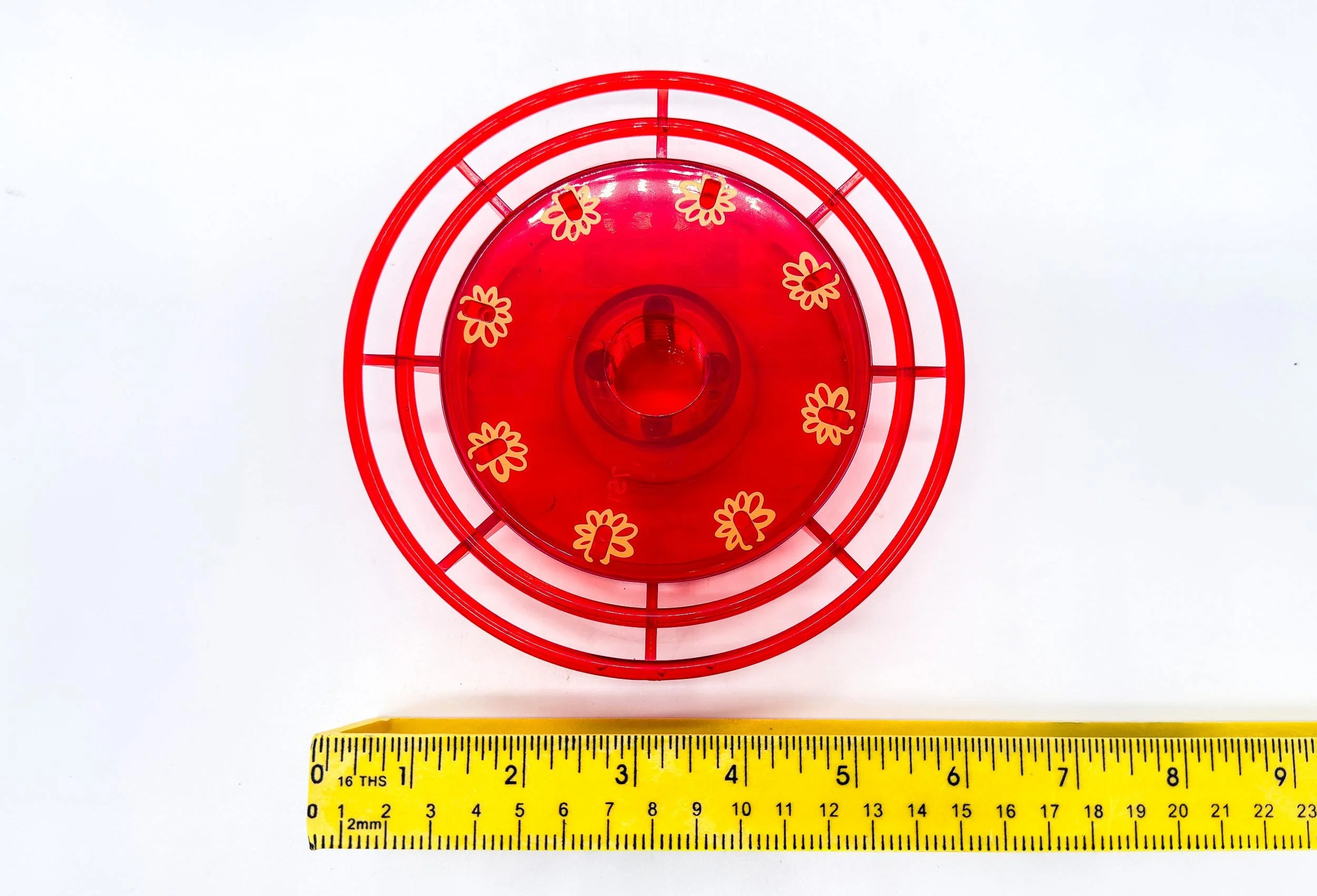 translucent turbine feeder base looking down on