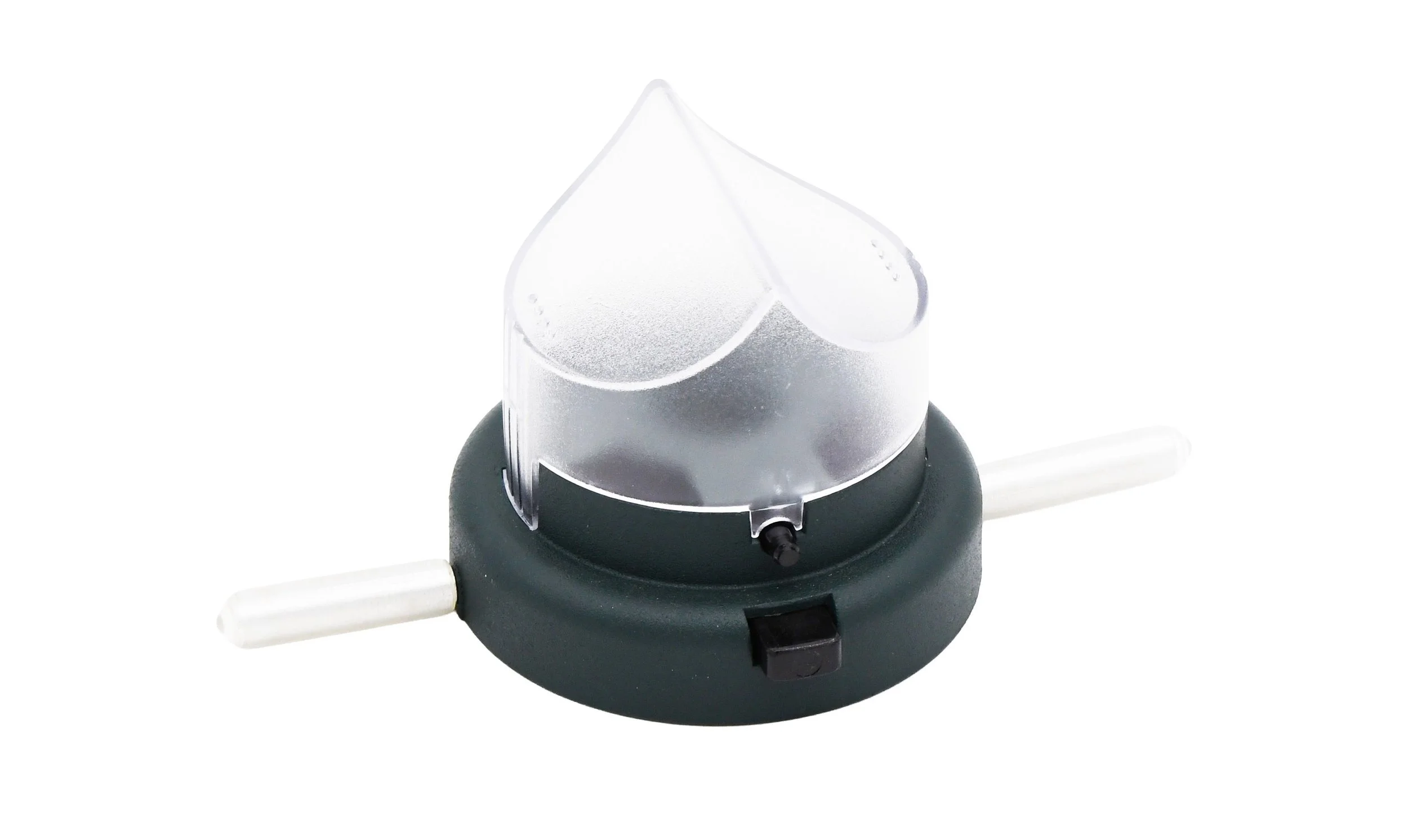 Close-up of Aspects 427 Quick-Clean removable feeder base designed for easier cleaning and maintenance.