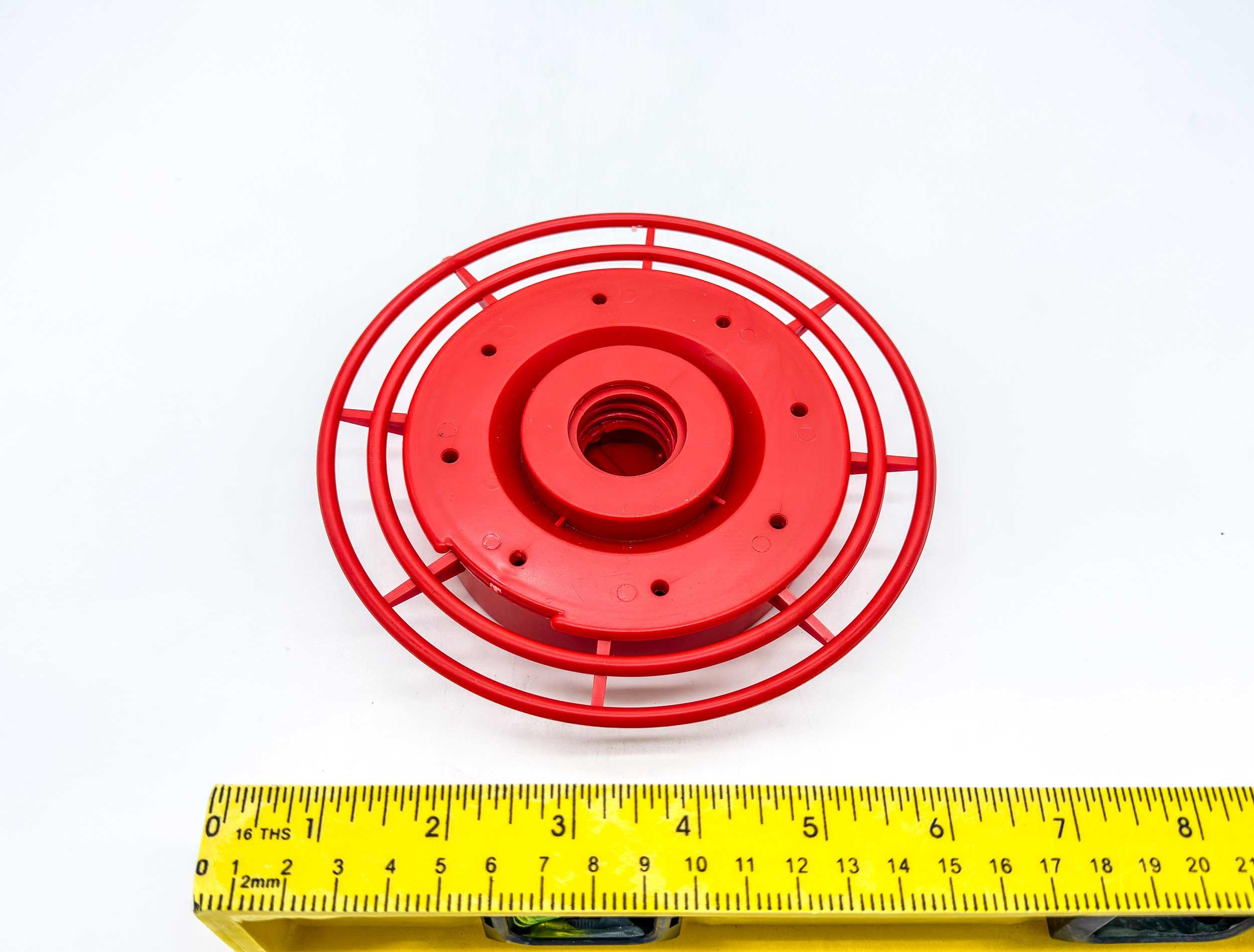side angle of best1 feeder base with ruler
