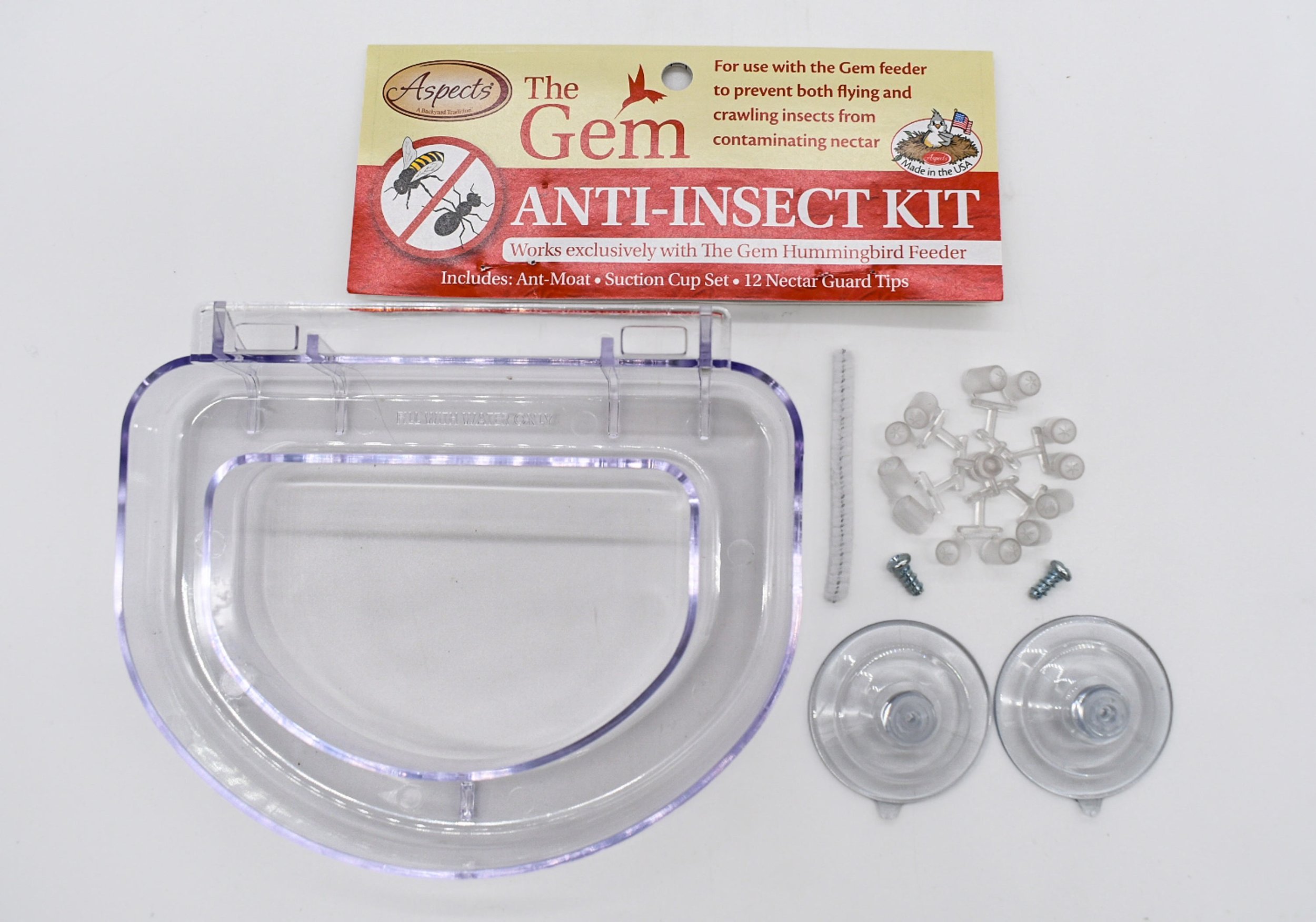 Aspects 438 Gem Anti-Insect Kit with ant moat suction cup hardware and Nectar Guard Tips