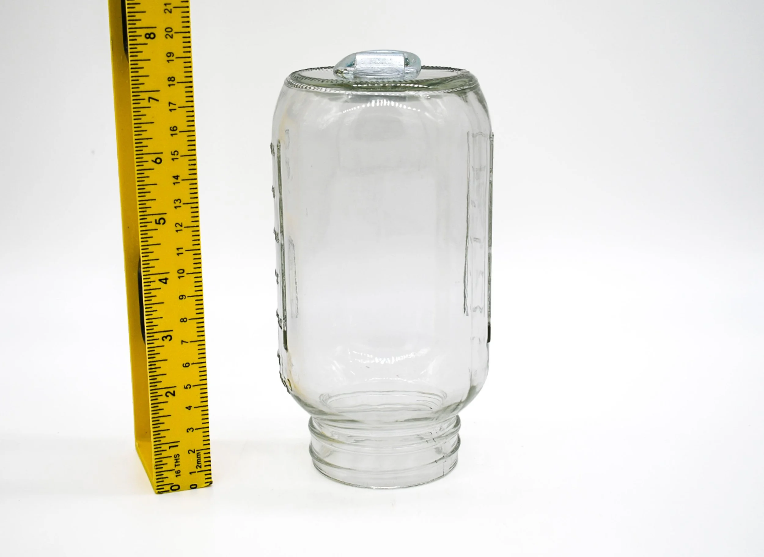 32 oz replacement Mason jar height measurement shown beside ruler