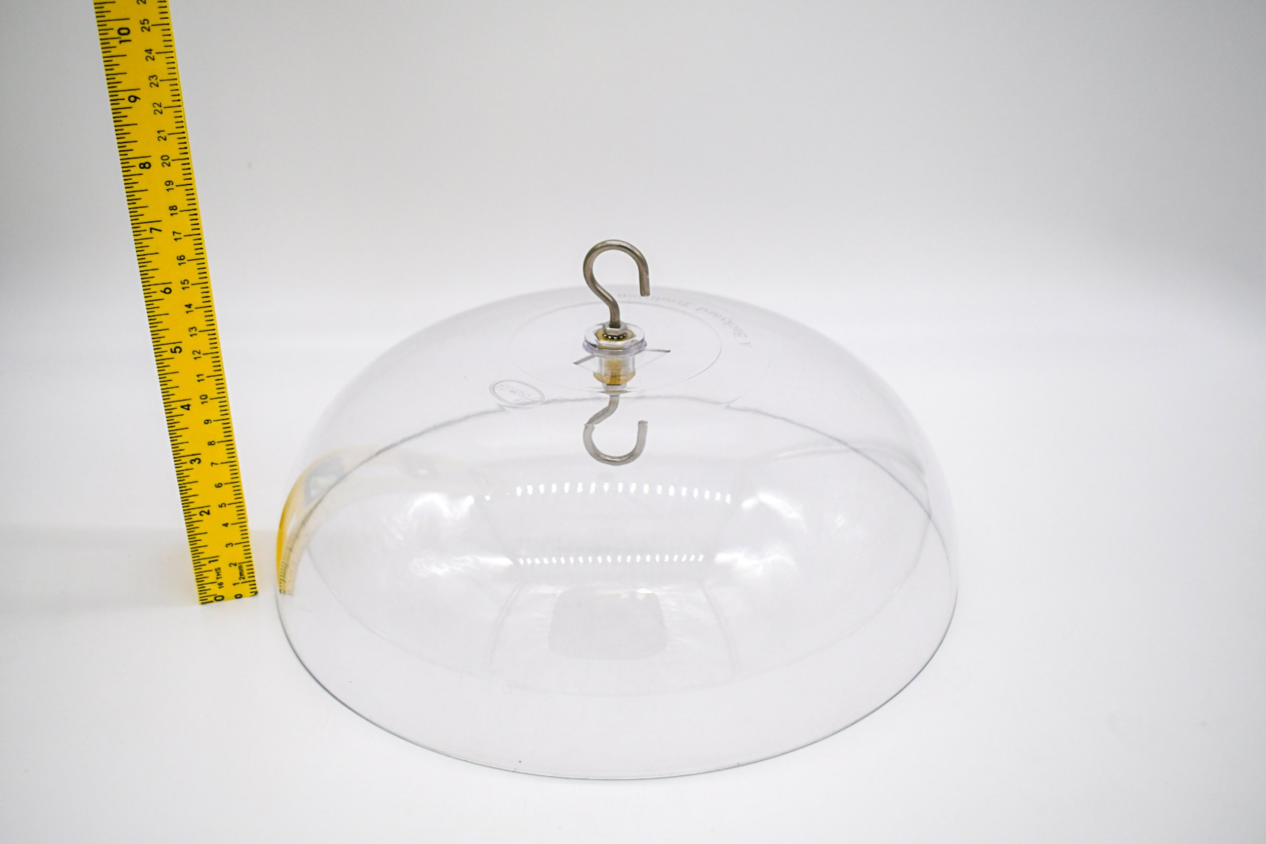 Aspects 264 Weather Dome side view with measurement showing dome height and hanging hardware.