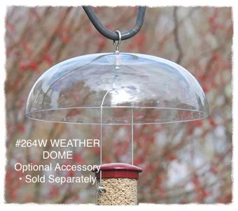 Aspects 264W Weather Dome optional bird feeder cover providing additional weather protection, sold separately.