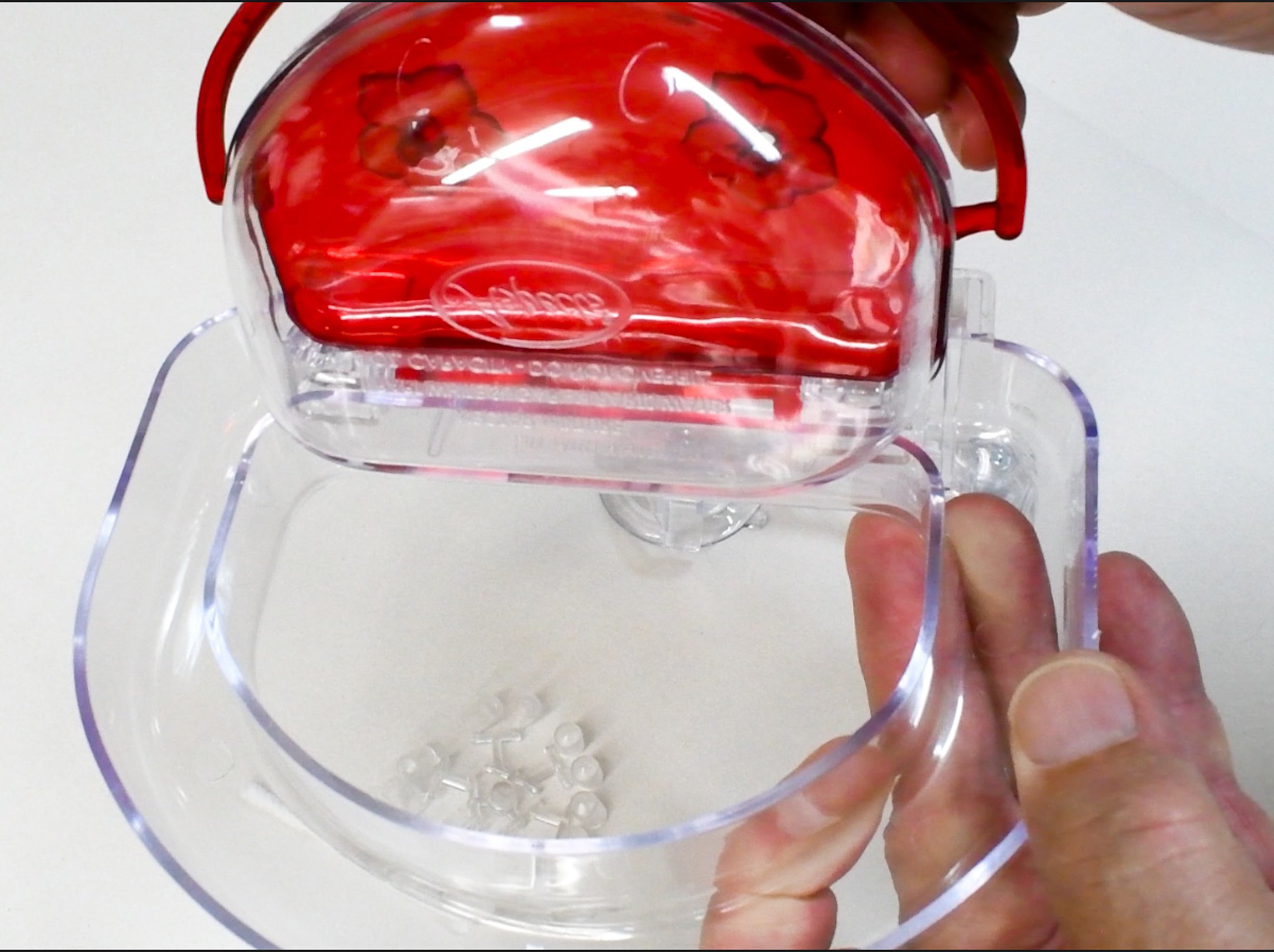 Installing the Aspects 438 Anti-Insect Kit on The Gem window hummingbird feeder
