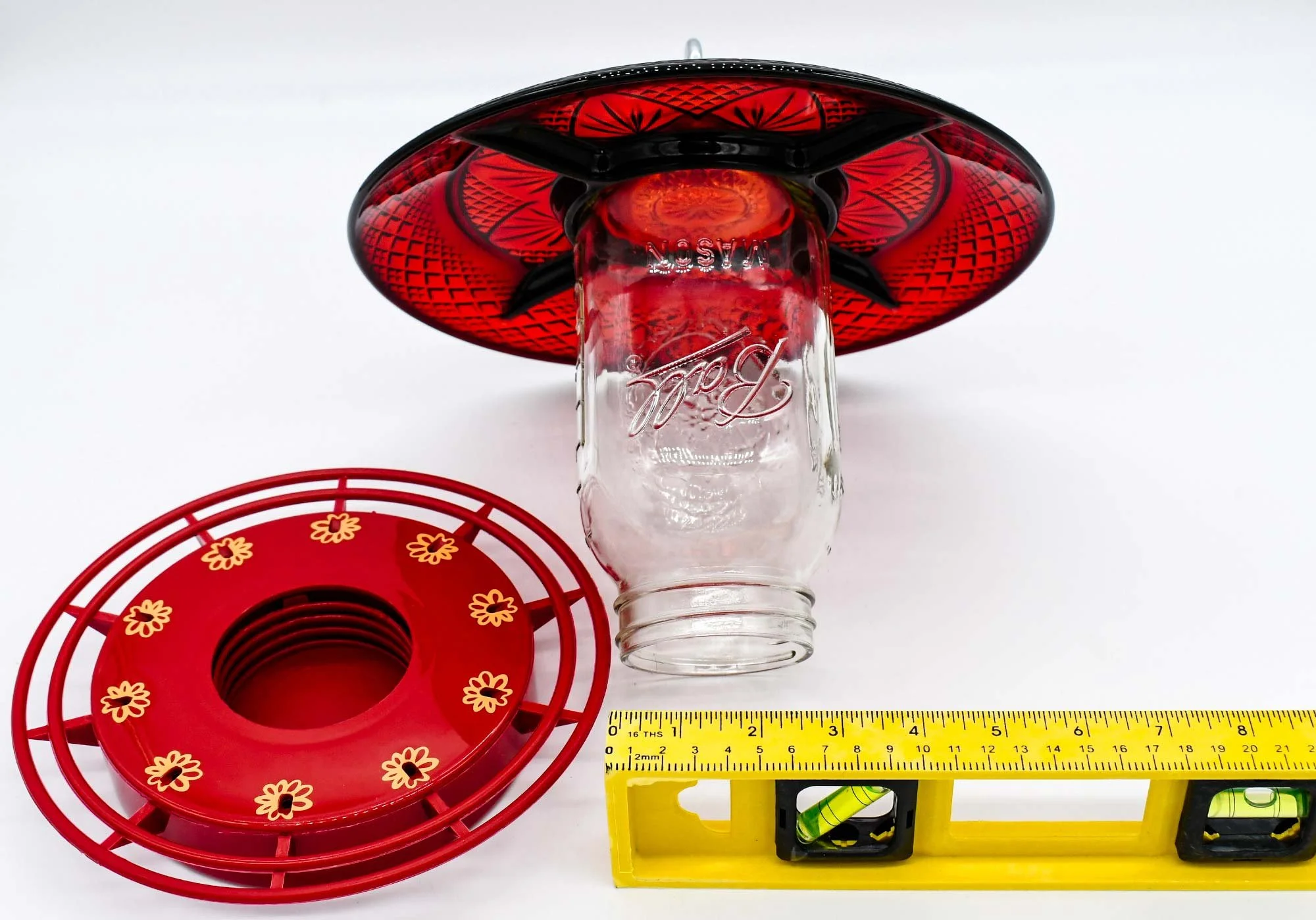 Bee proof Turbine base removed from feeder on its side