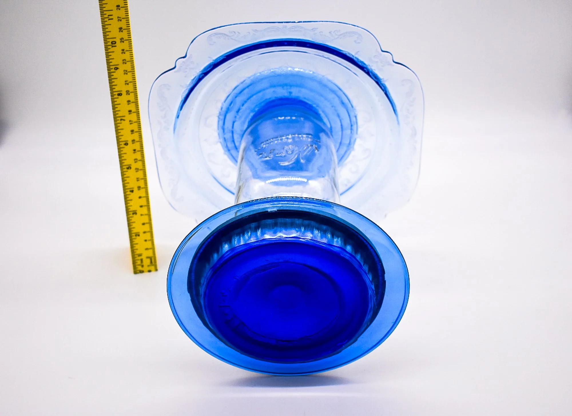 Blue Glass Feeder