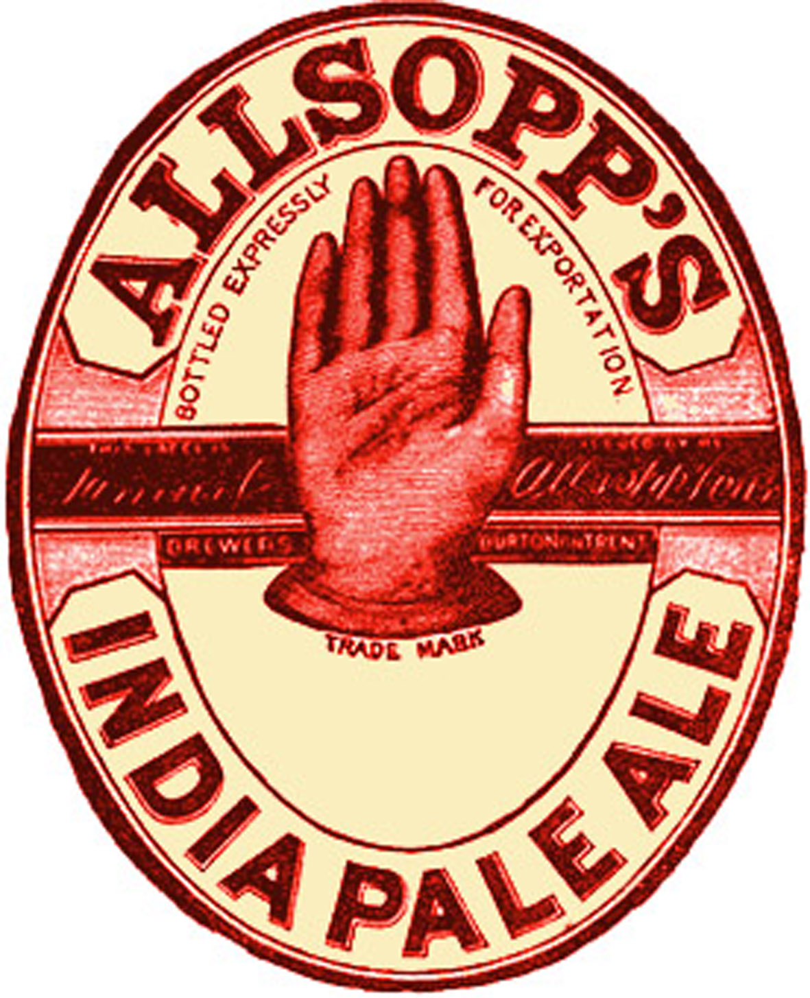 Allsopp's India Pale Ale, one of the first IPAs on the English market