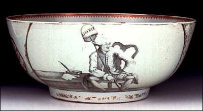 Commemorative bowl of John Wilkes
