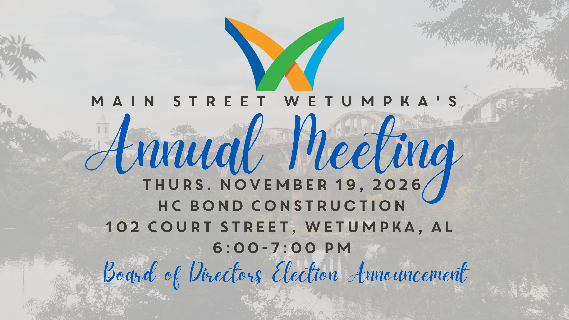 Main Street Wetumpka Annual Meeting
