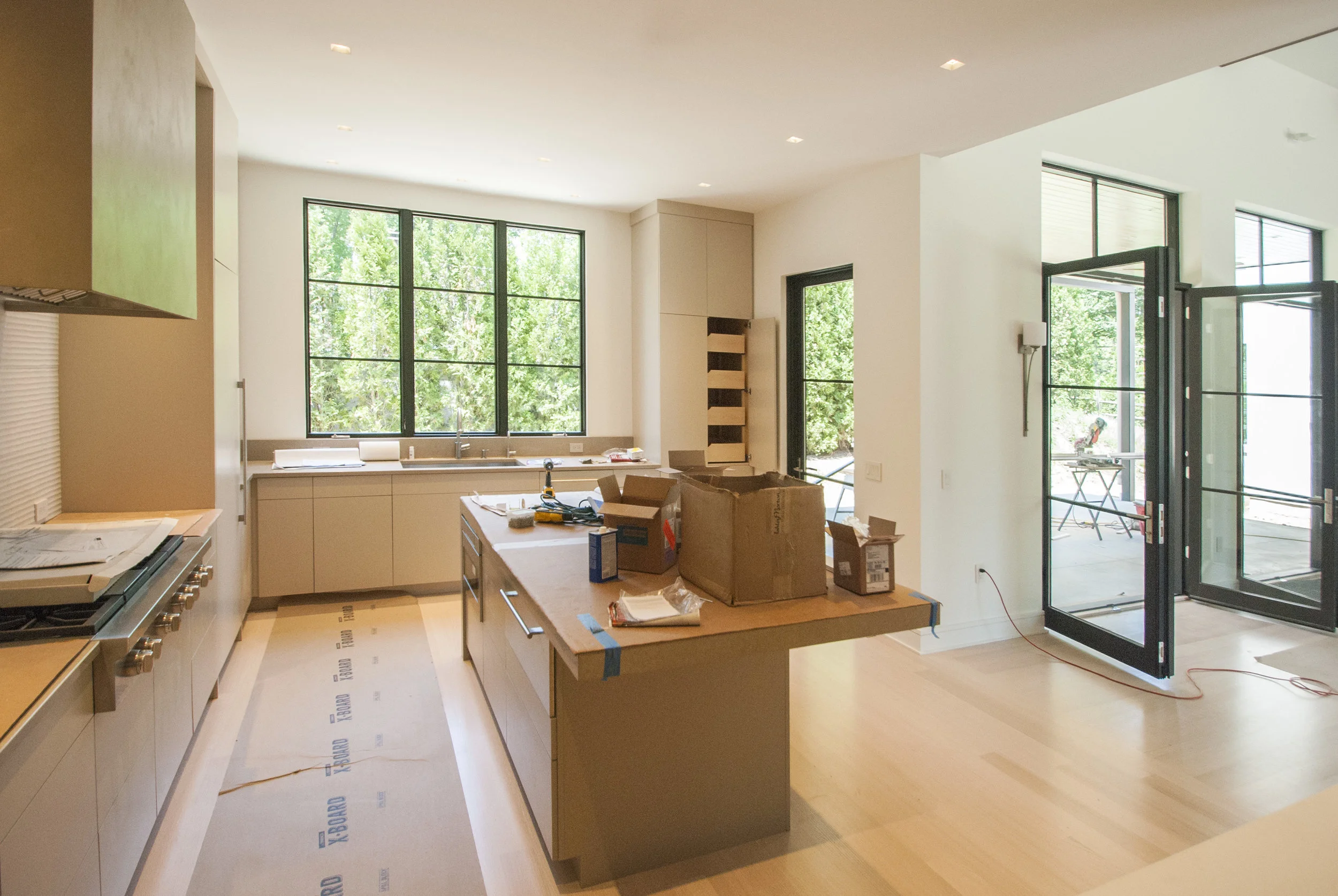 Large kitchen with plenty of natural light