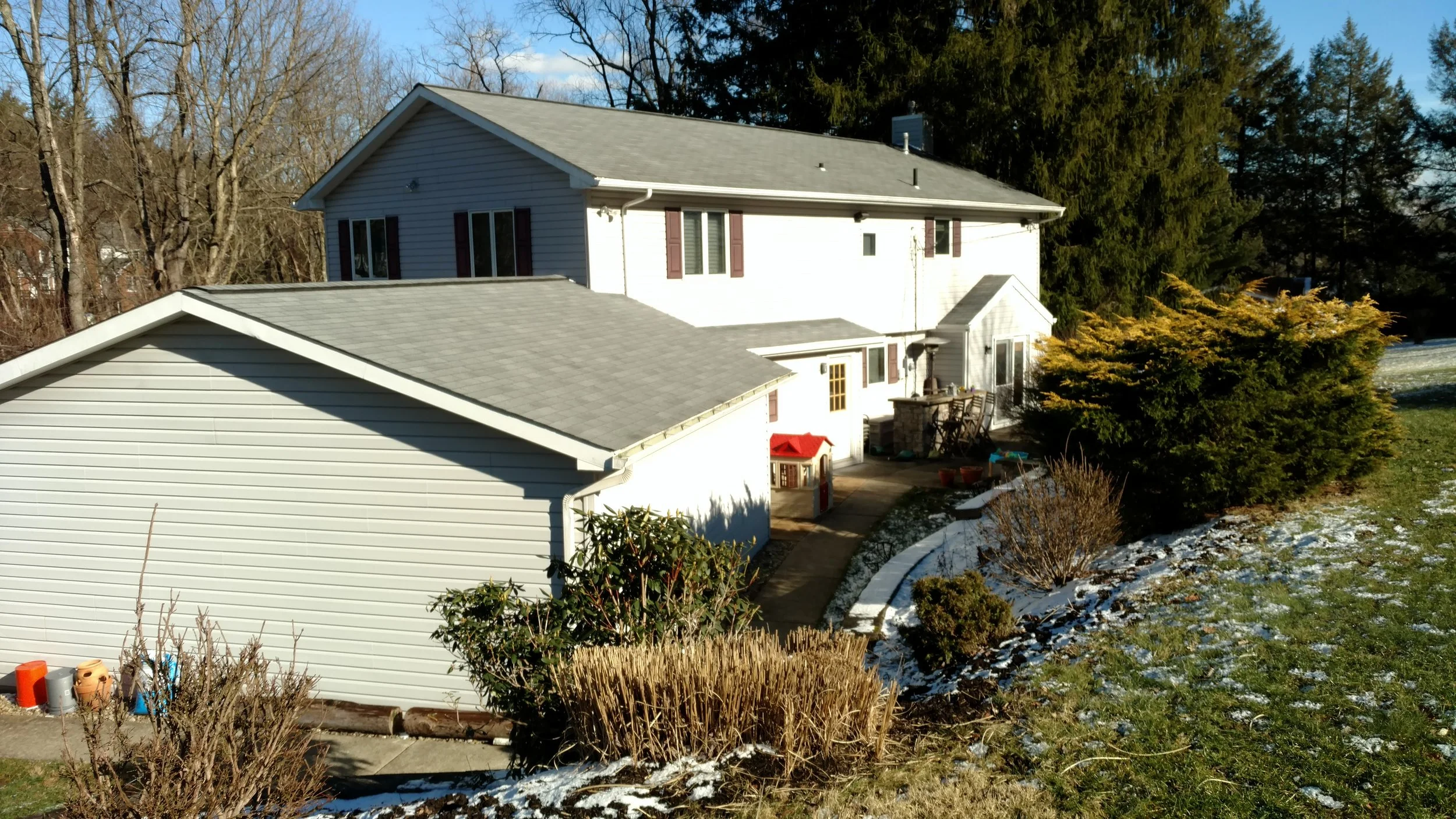 Before: Fox Chapel House Rear Exterior