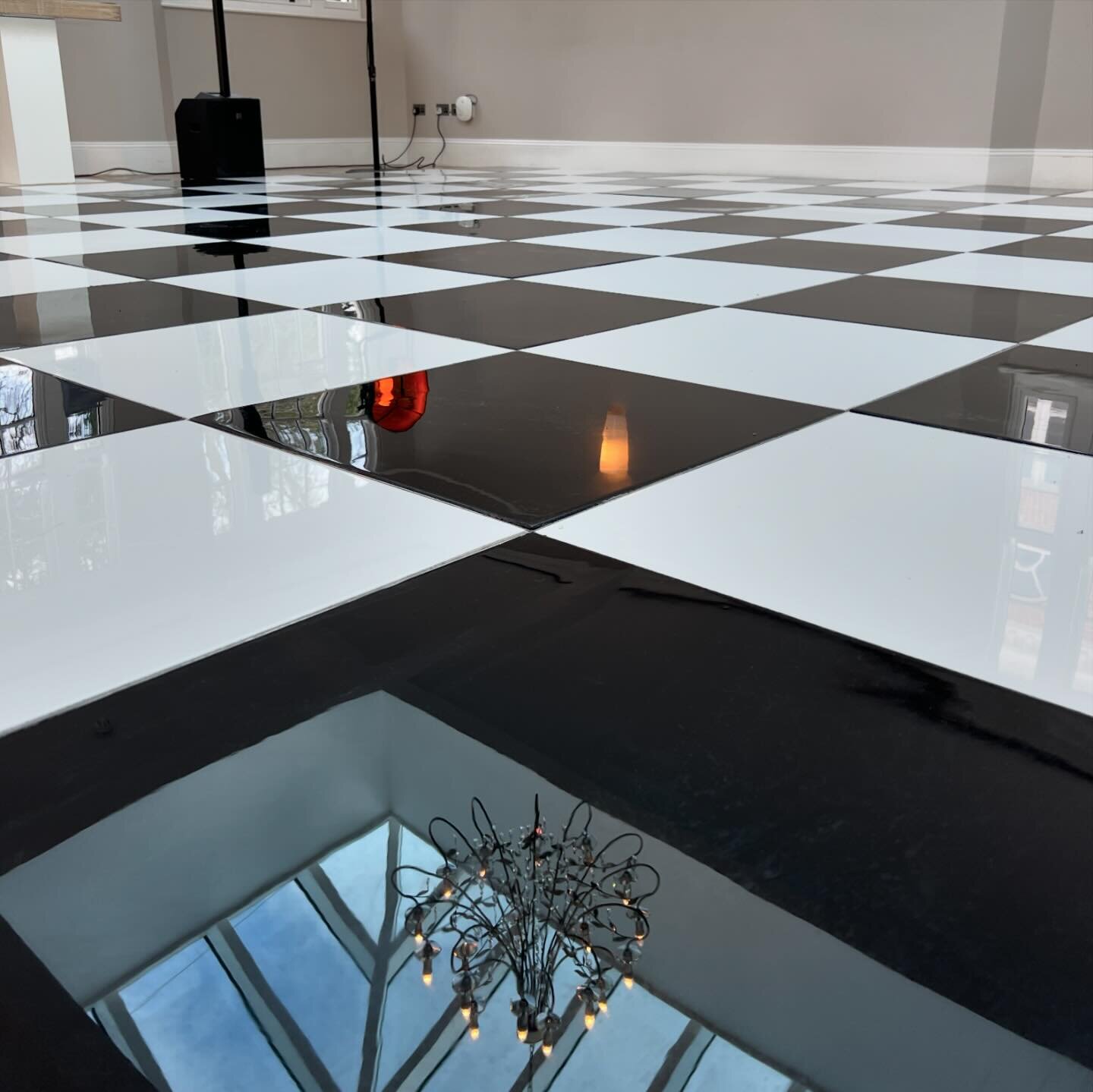 ◼️A Timeless Classic ◻️

You asked, we listened! Introducing our brand new black and white checkered dance floor for the 2024 wedding season. 

In awe at how incredible the floor looks, check out that reflection! 👀

The floor ranges in size from a 1