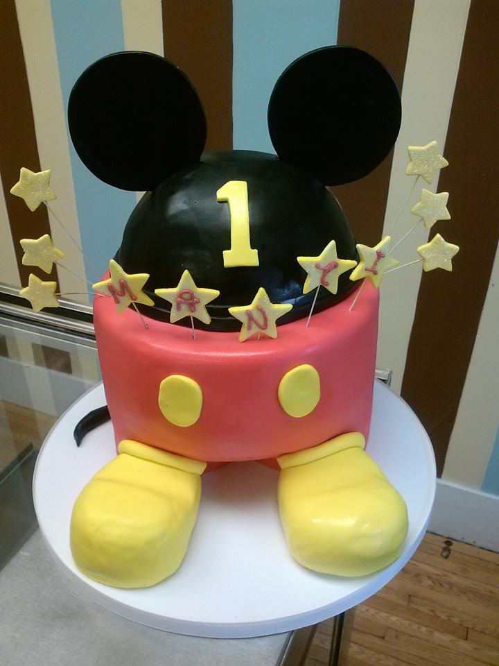Mickey Mouse Themed First Birthday Cake