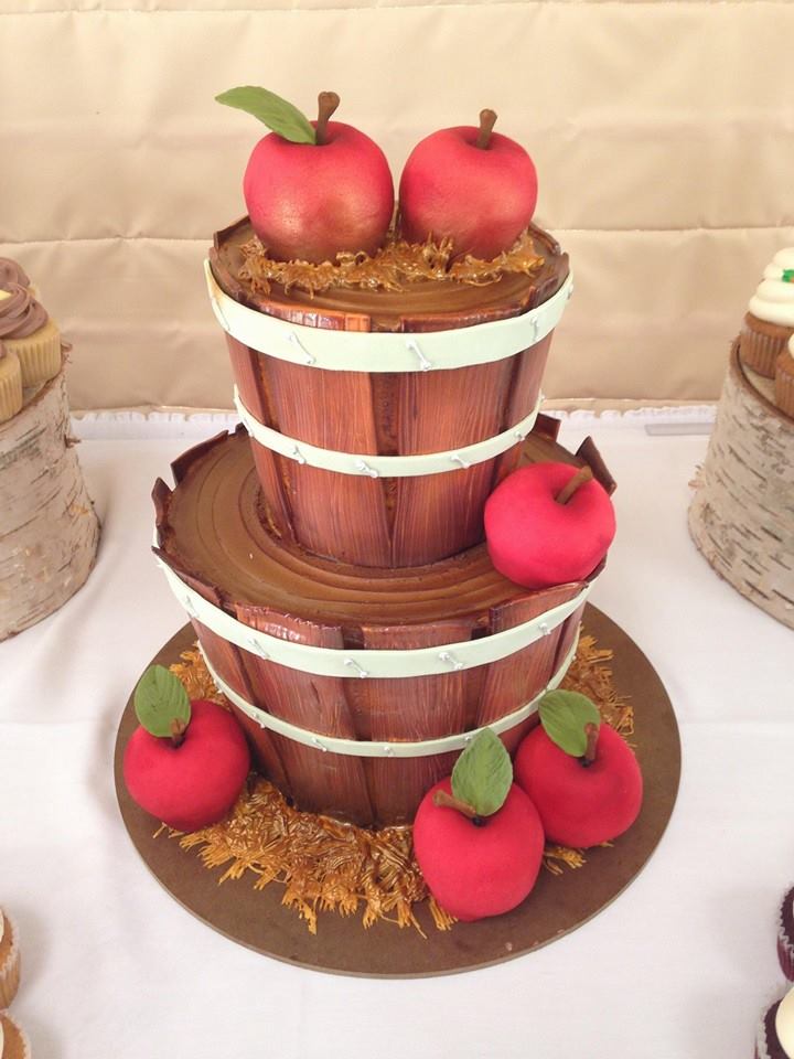 Apple Barrel Wedding Cake