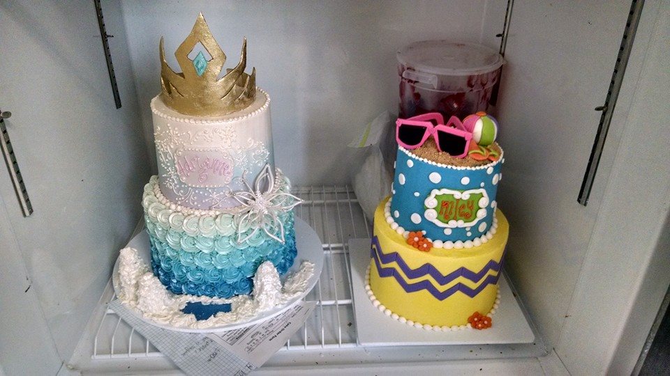 Frozen and Beach Themed Cakes
