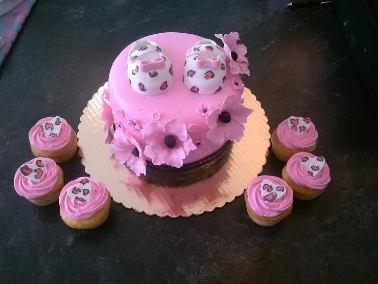 Chetah Baby Shower Cake