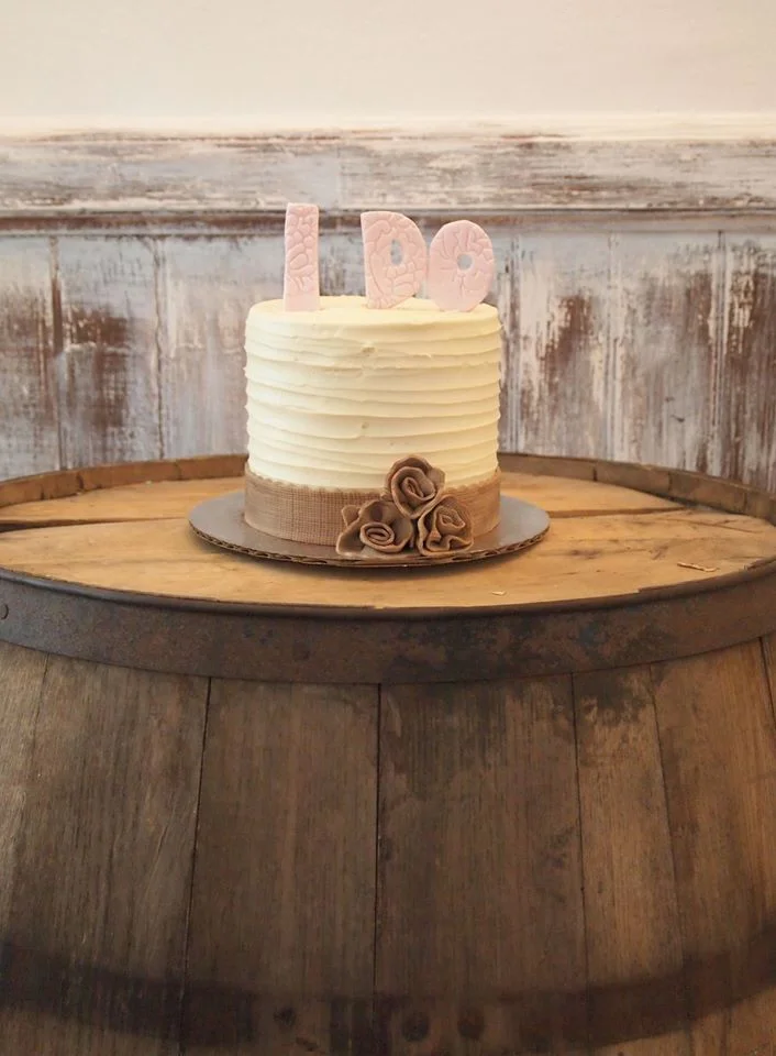 Rustic Bridal Shower Cake.
