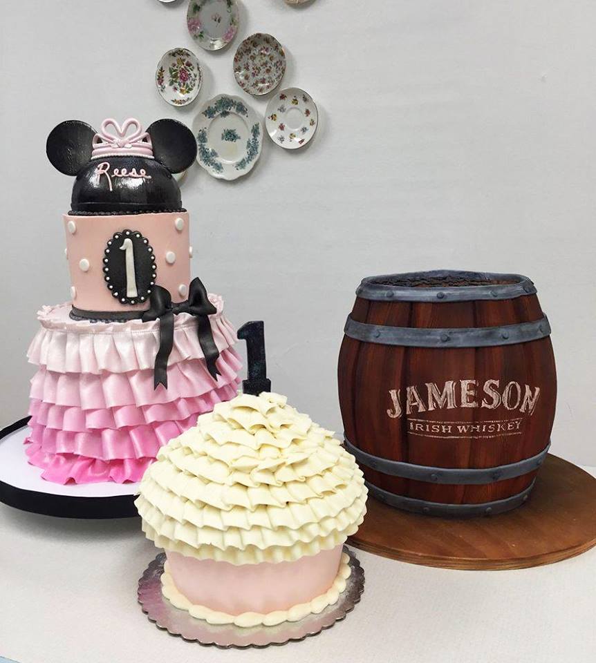 Minnie Mouse and Jameson Barrel