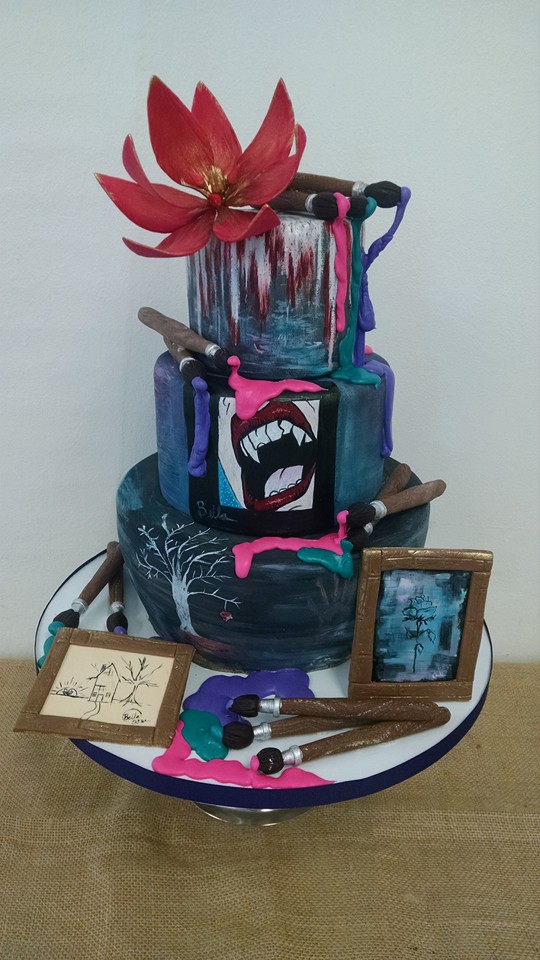 Art Themed Graduation Cake