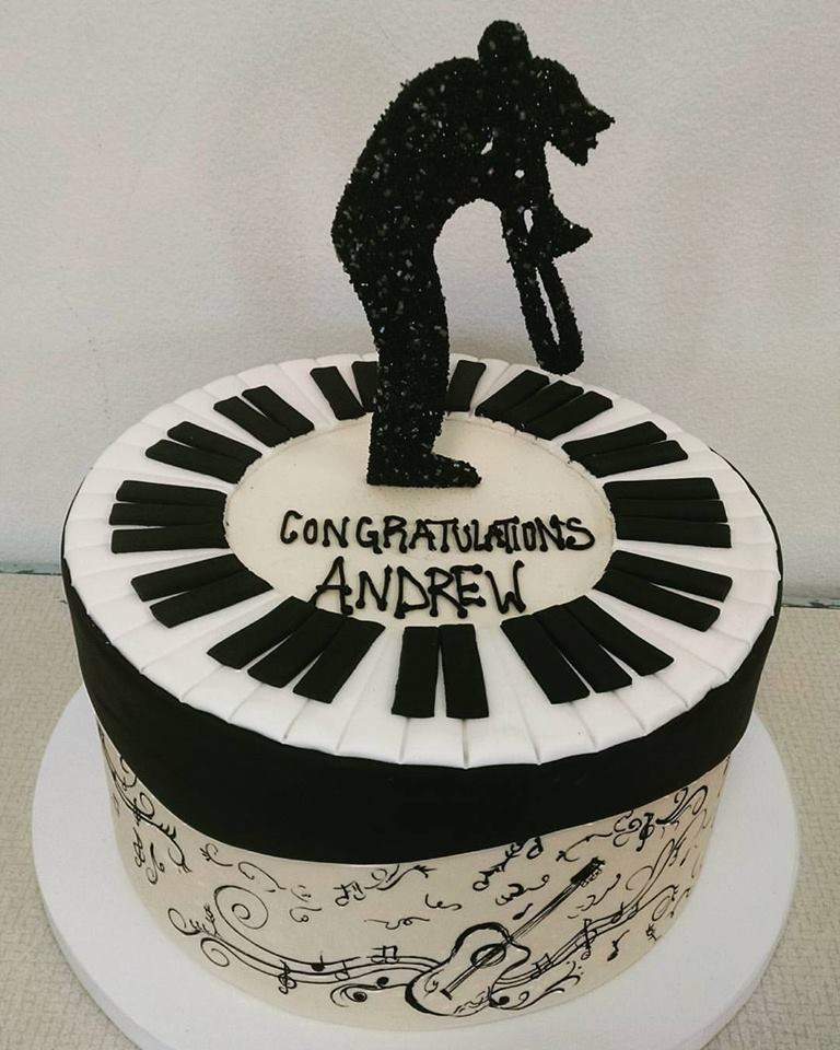 Music Themed Graduation Cake