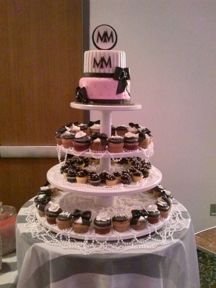 Chanel Sweet 16 Cake and Cupcake Tower