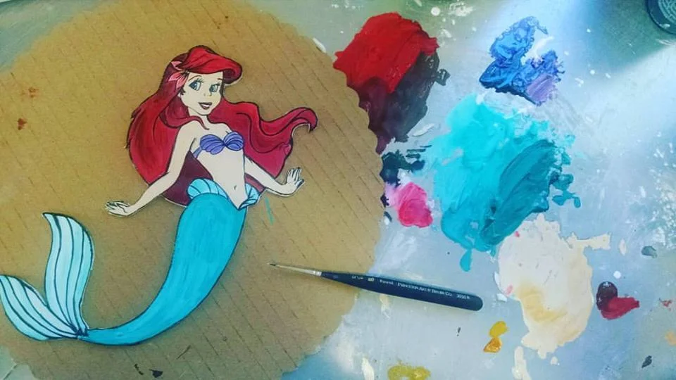 Little Mermaid Edible Handpainting