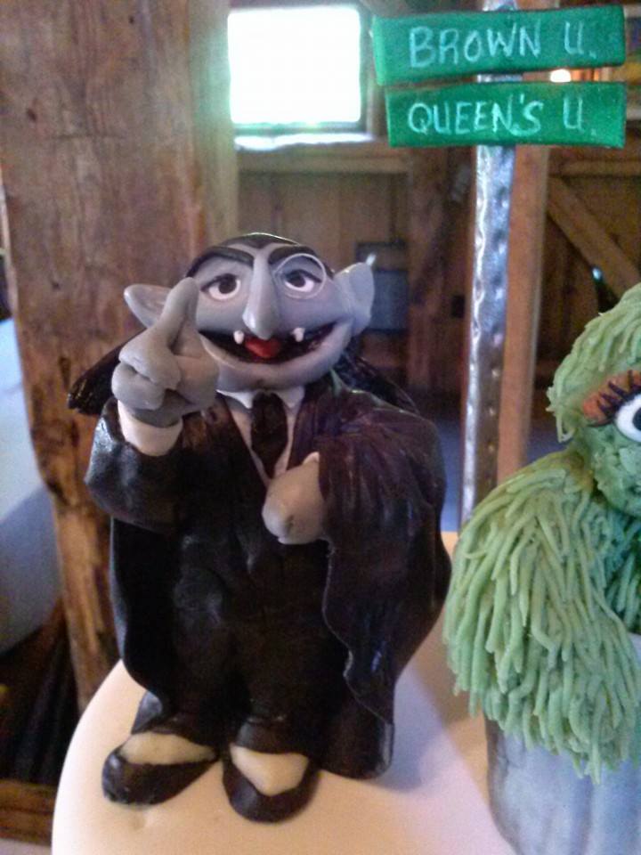The Count Modeling Chocolate Cake Topper