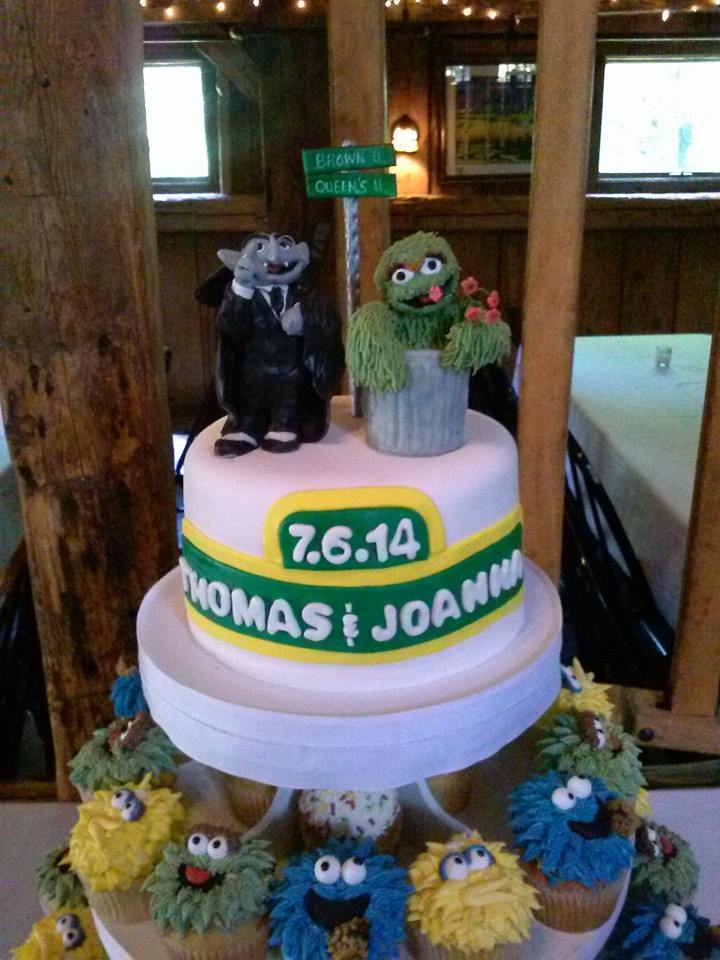 Sesame Street Themed Wedding Cake