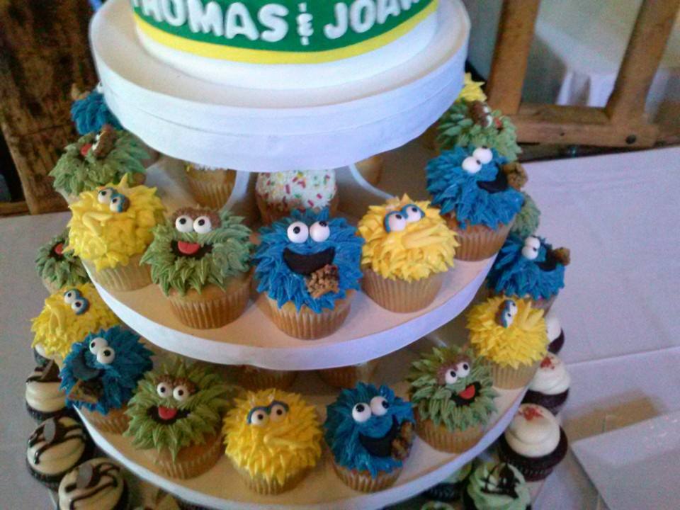 Sesame Street Wedding Cupcakes
