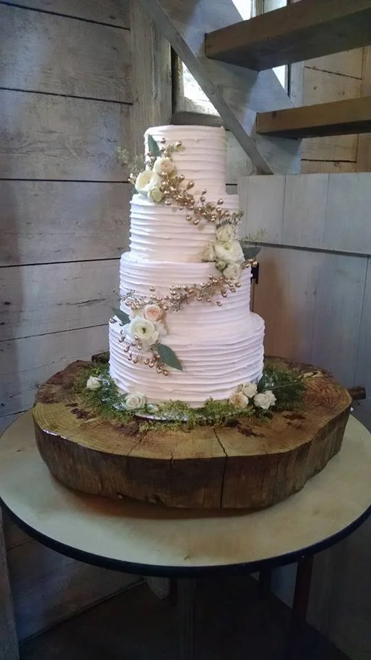Gold Ball Messy Buttercream Cake