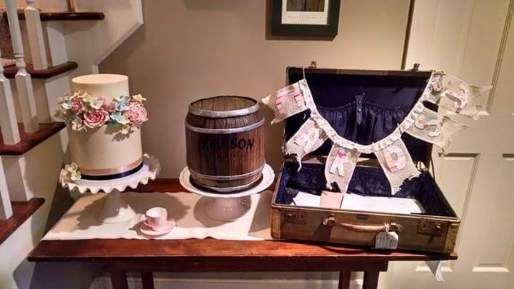 Shabby Chic and Jameson Barrel Grooms Cake