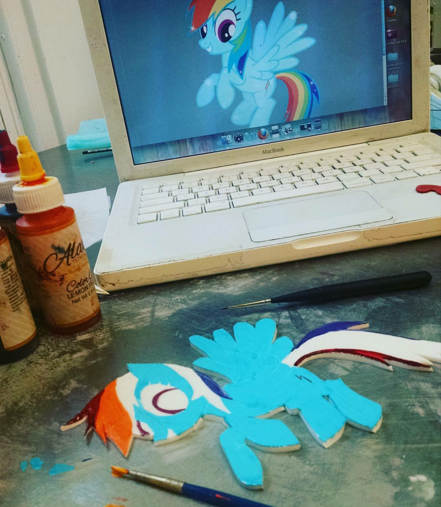 Rainbow Pony Handpainting in Progress