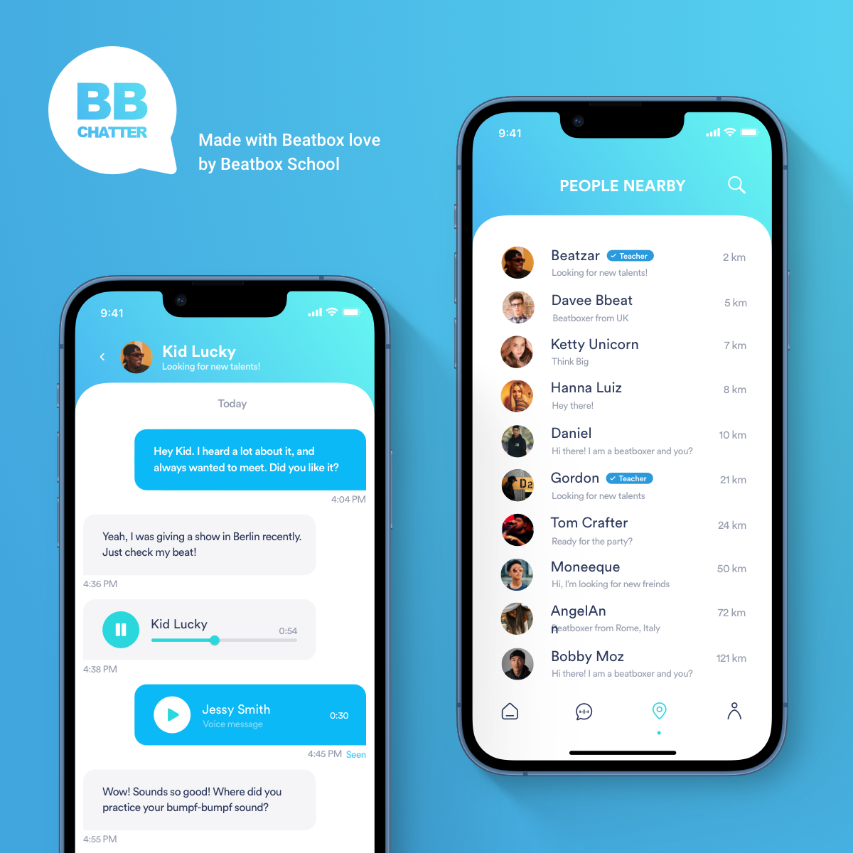 Beatbox Chatter (geochat app for beatboxers)