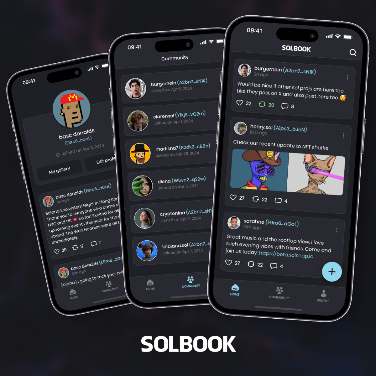 Solbook (Decentralized social network on Solana)