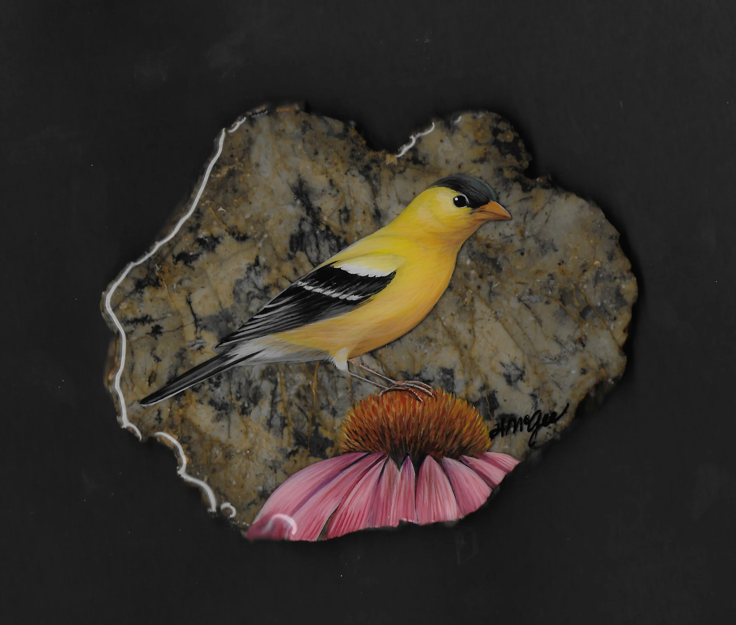 Goldfinch / Moss Agate