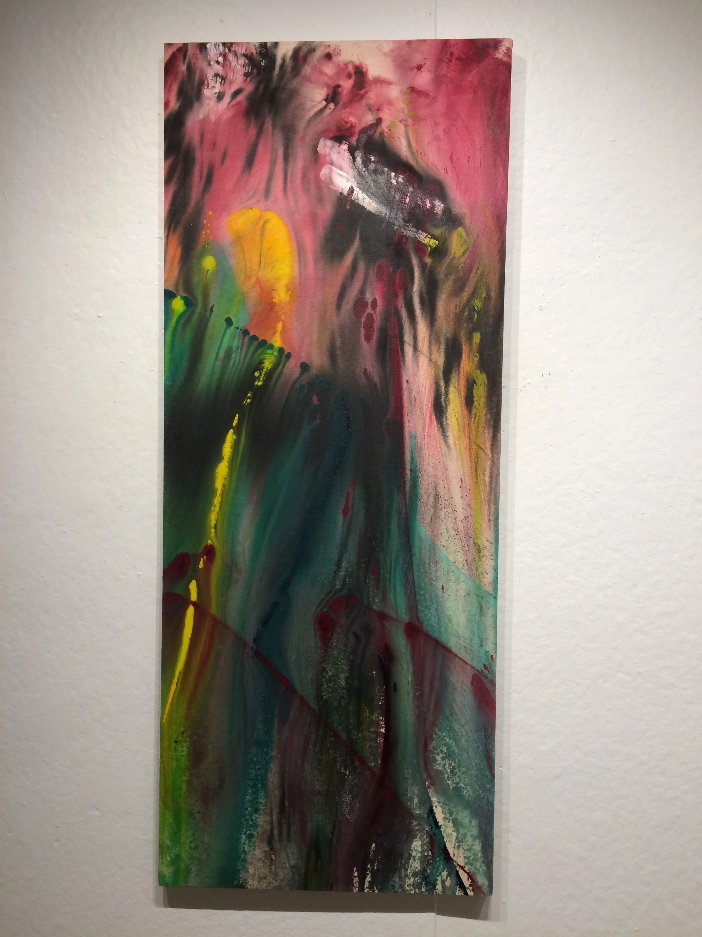   Tree Wrappings , stretched canvas, acrylic paint, ink, 5’x2', 2016 