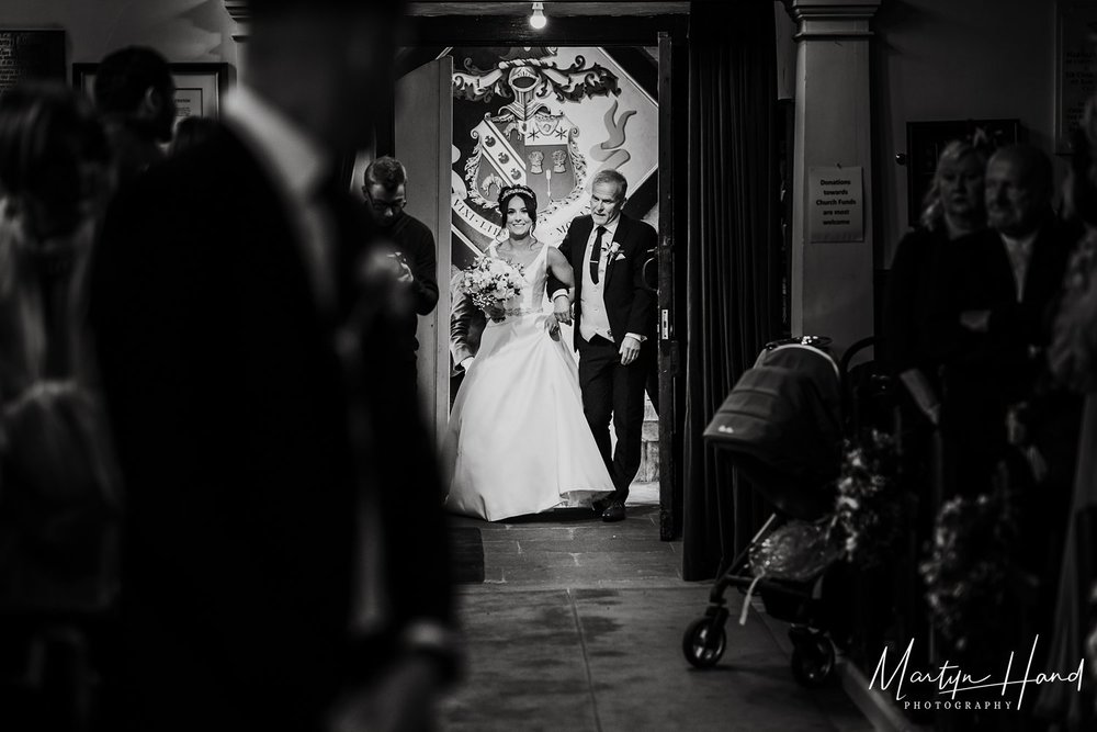 denton hall wedding photographer bridal entrance (Copy)